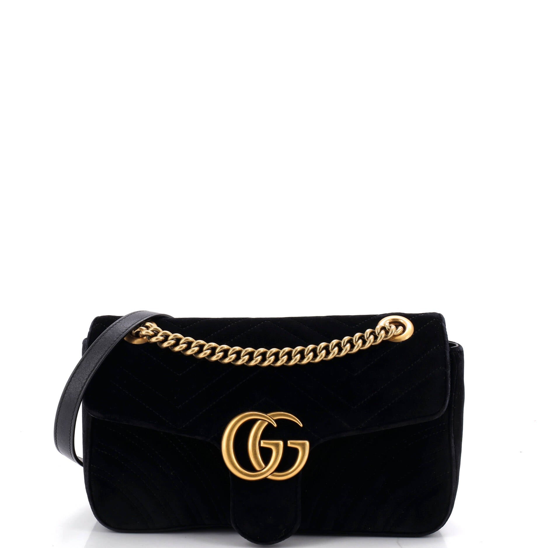 GG Marmont Flap Bag Matelasse Velvet Small