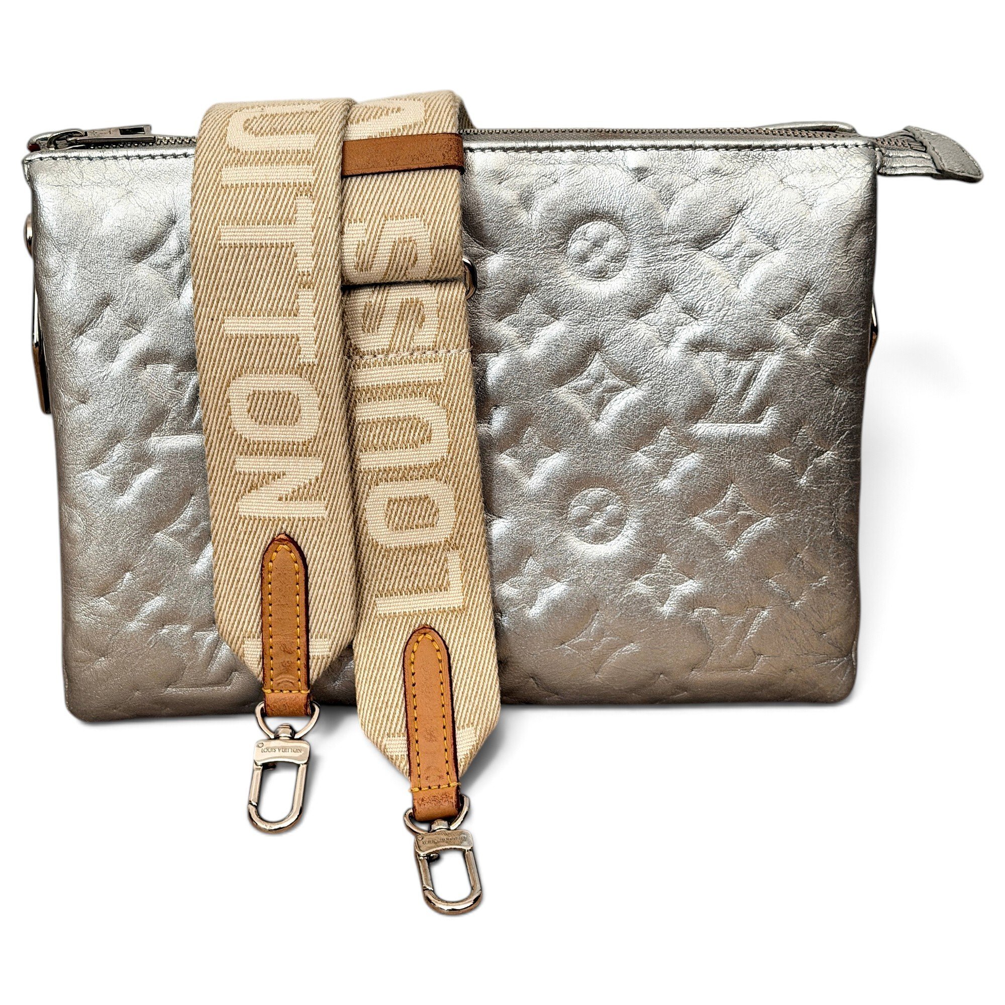 Coussin leather crossbody bag