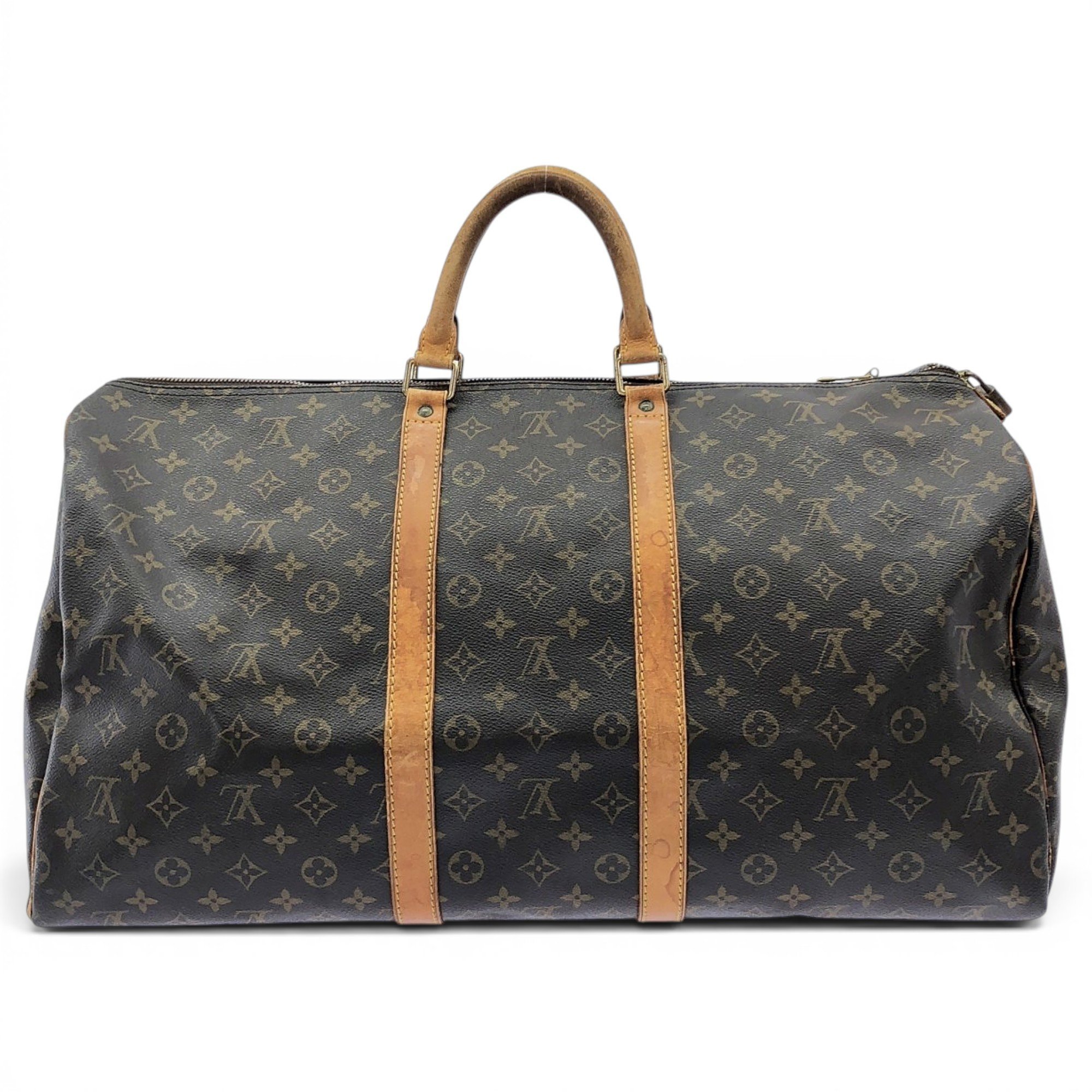 Keepall leather travel bag