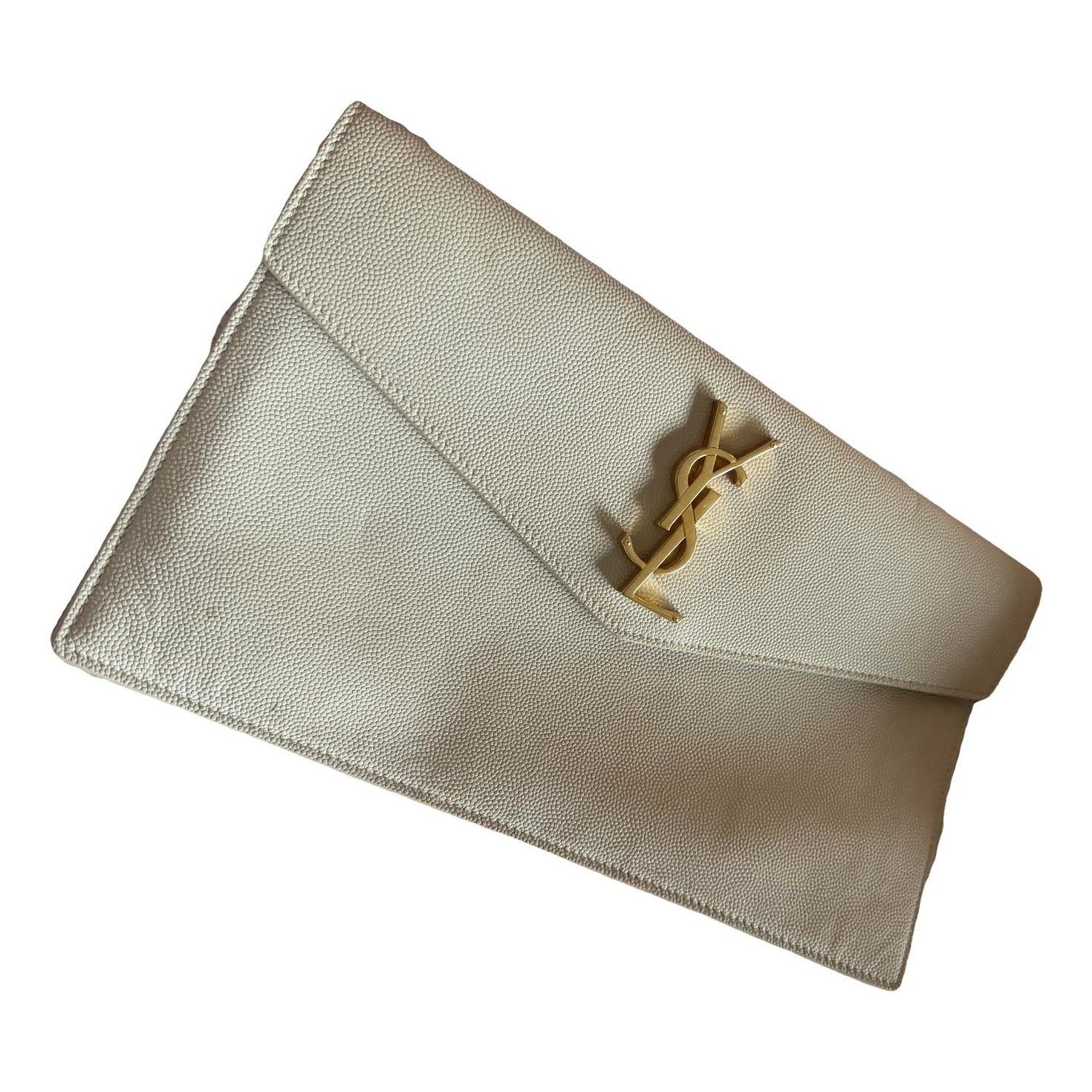 Leather clutch bag