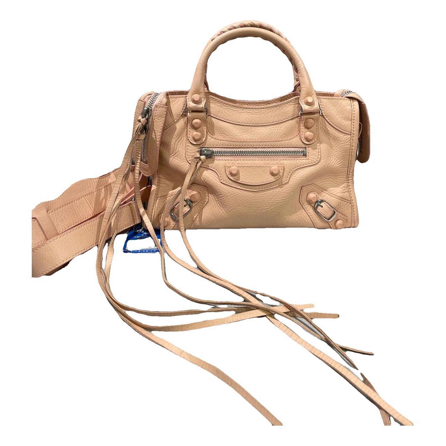 City leather handbag