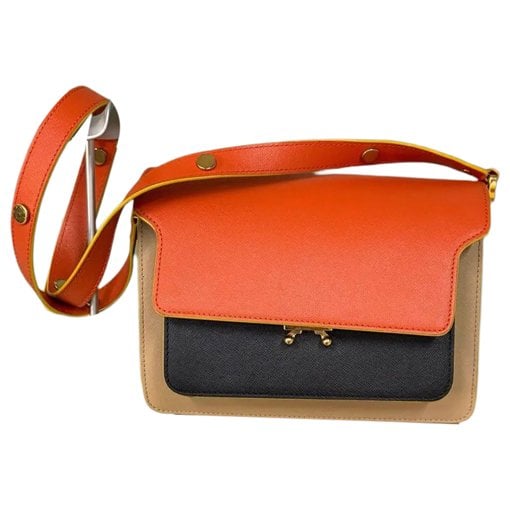 Marni Trunk leather crossbody bag