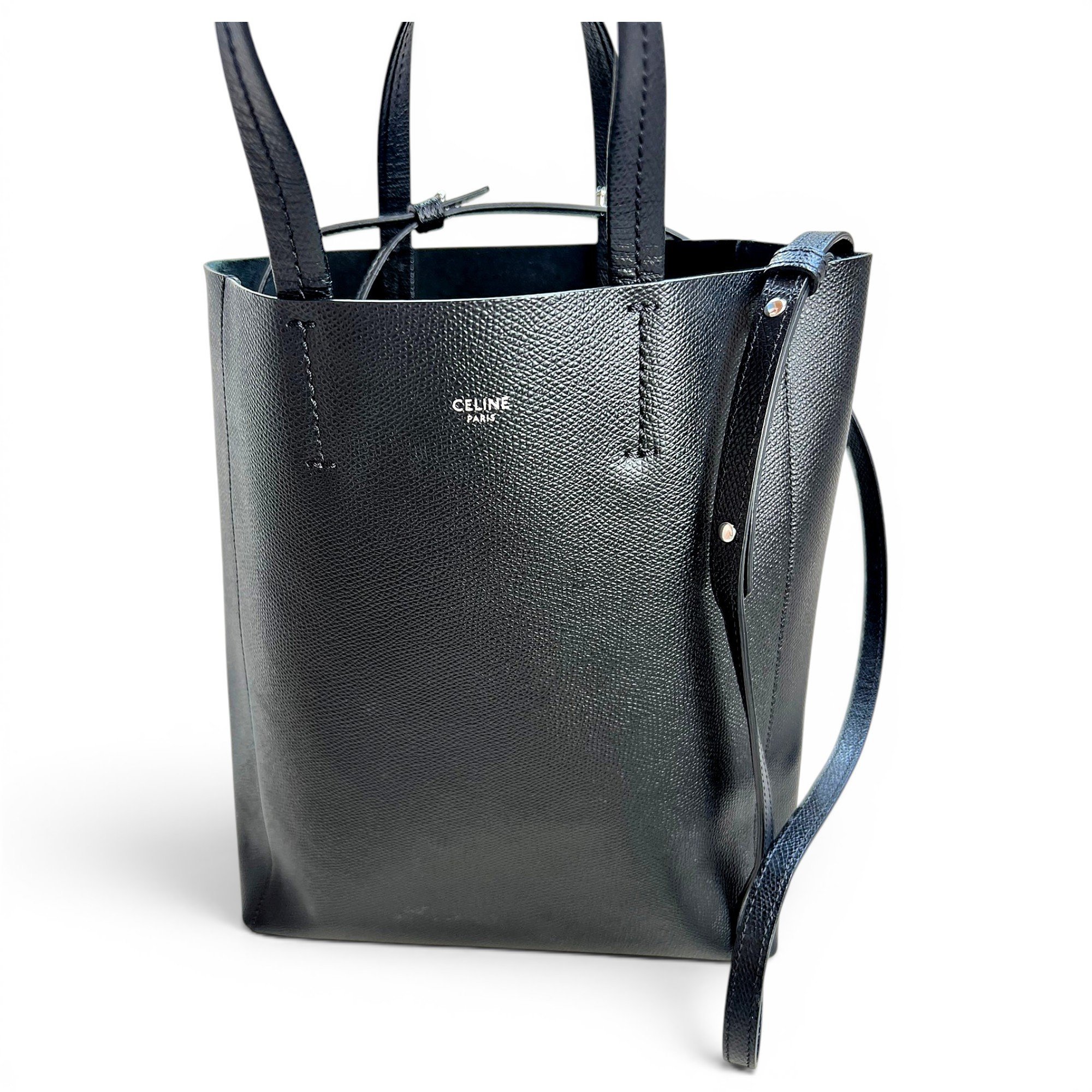 Cabas Vertical leather tote