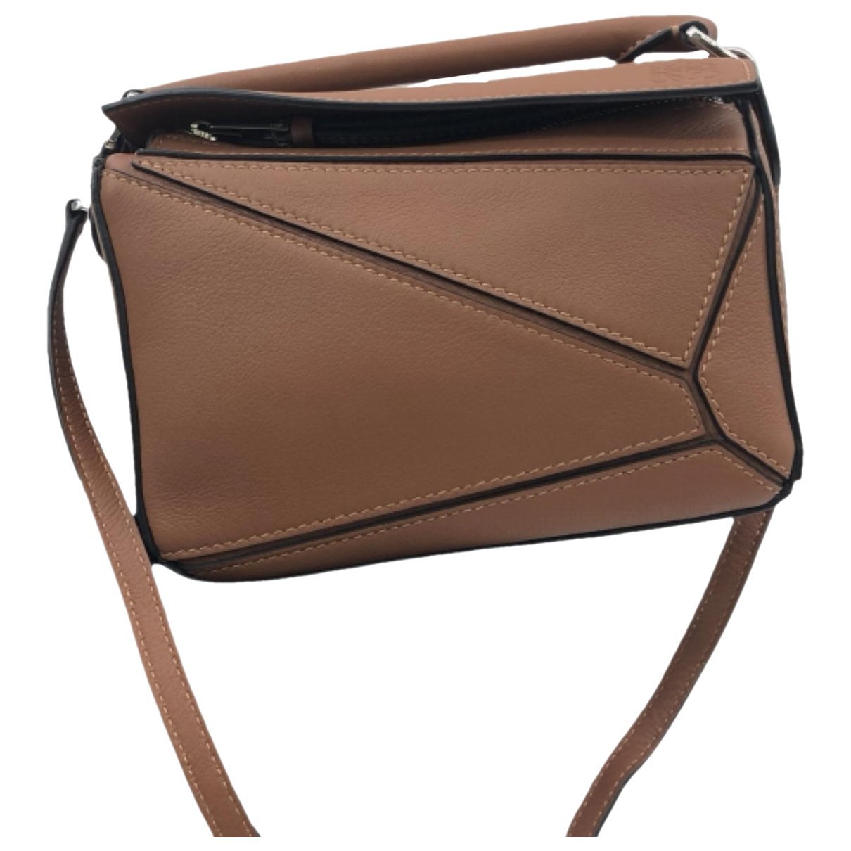 Puzzle leather handbag