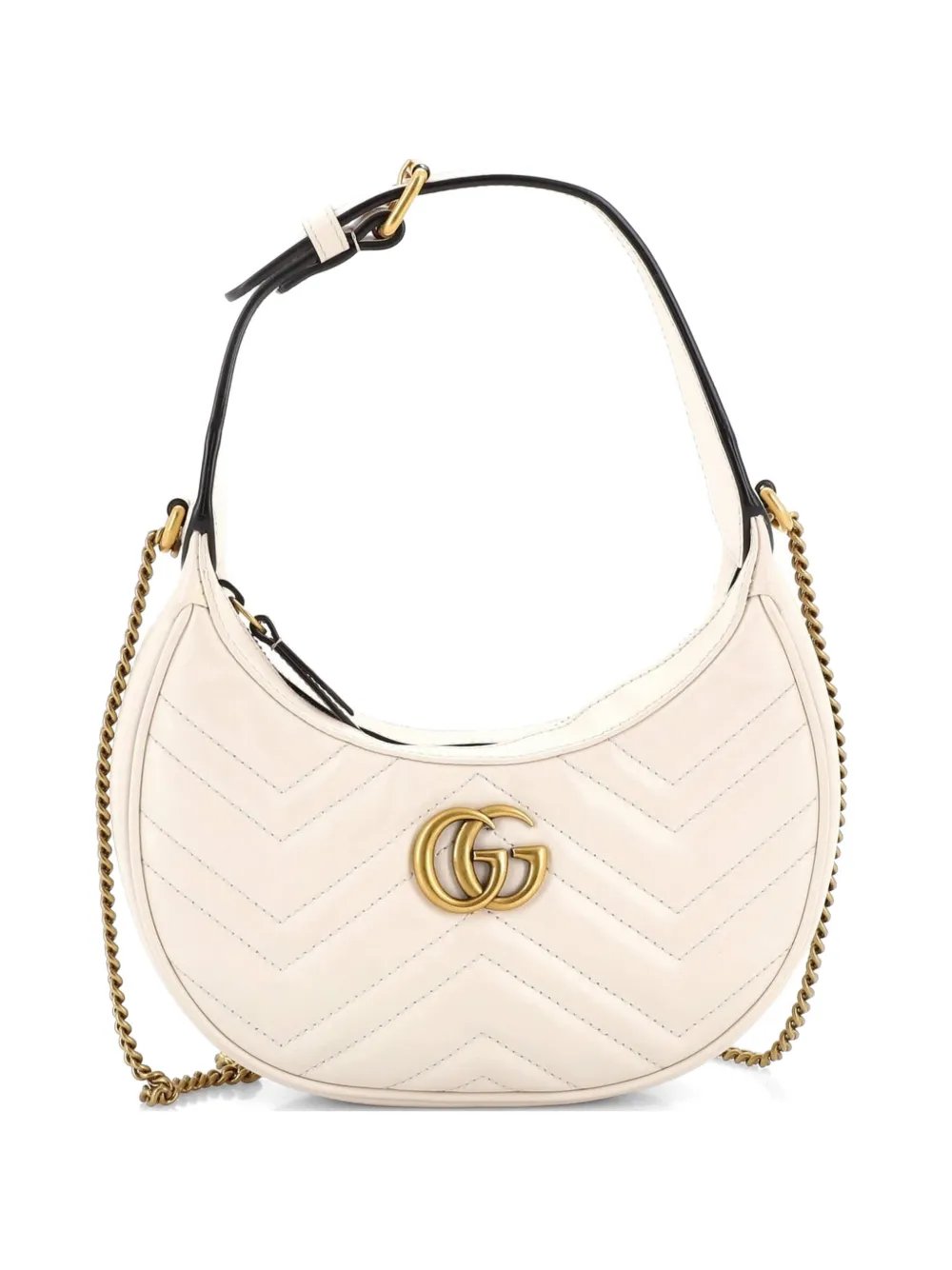 GG Marmont Half Moon Matelasse Leather Mini hobo bag