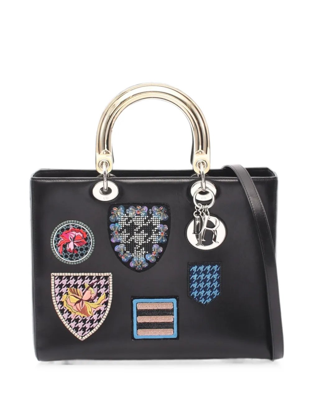 2010s large Lady Dior patch tote bag