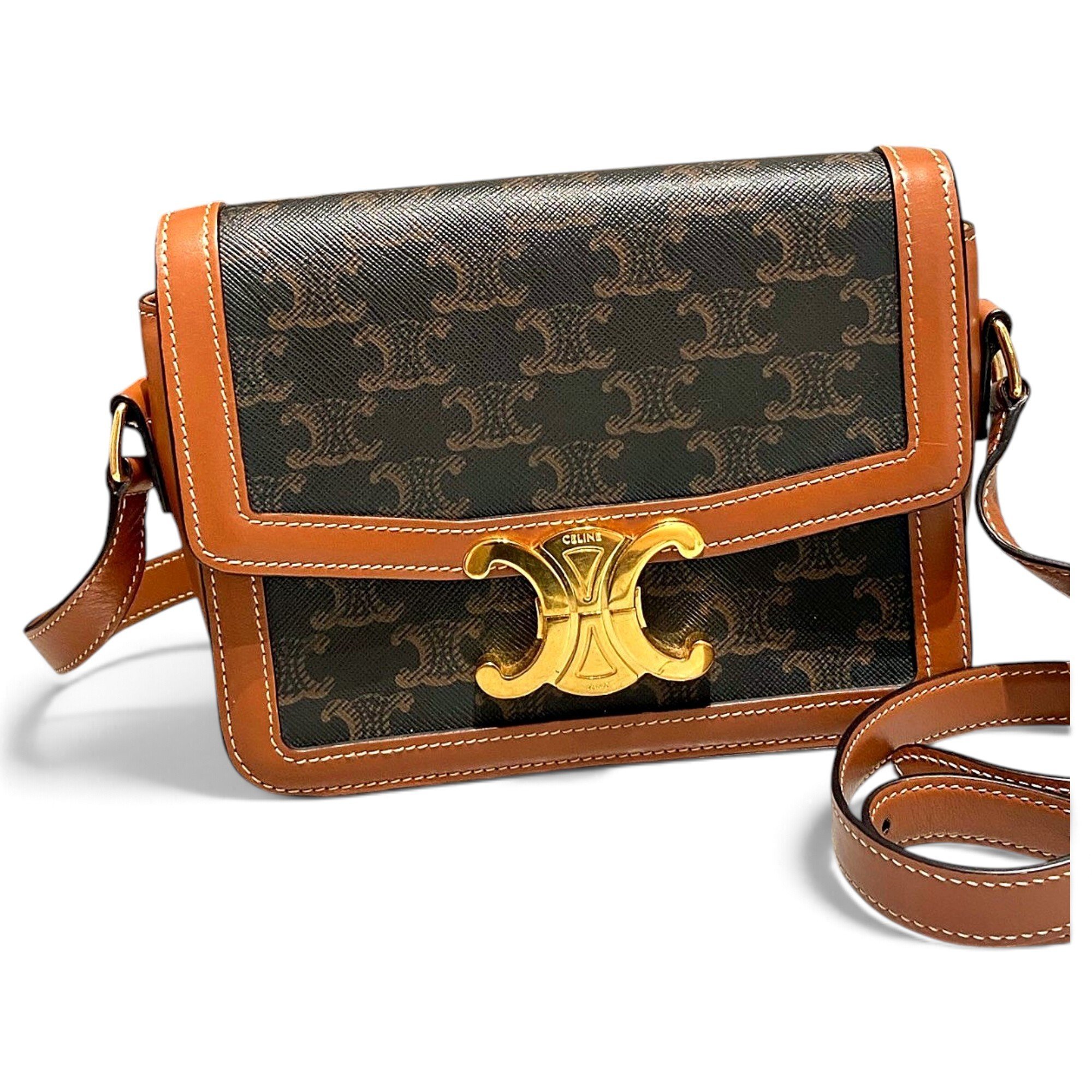 Triomphe leather handbag