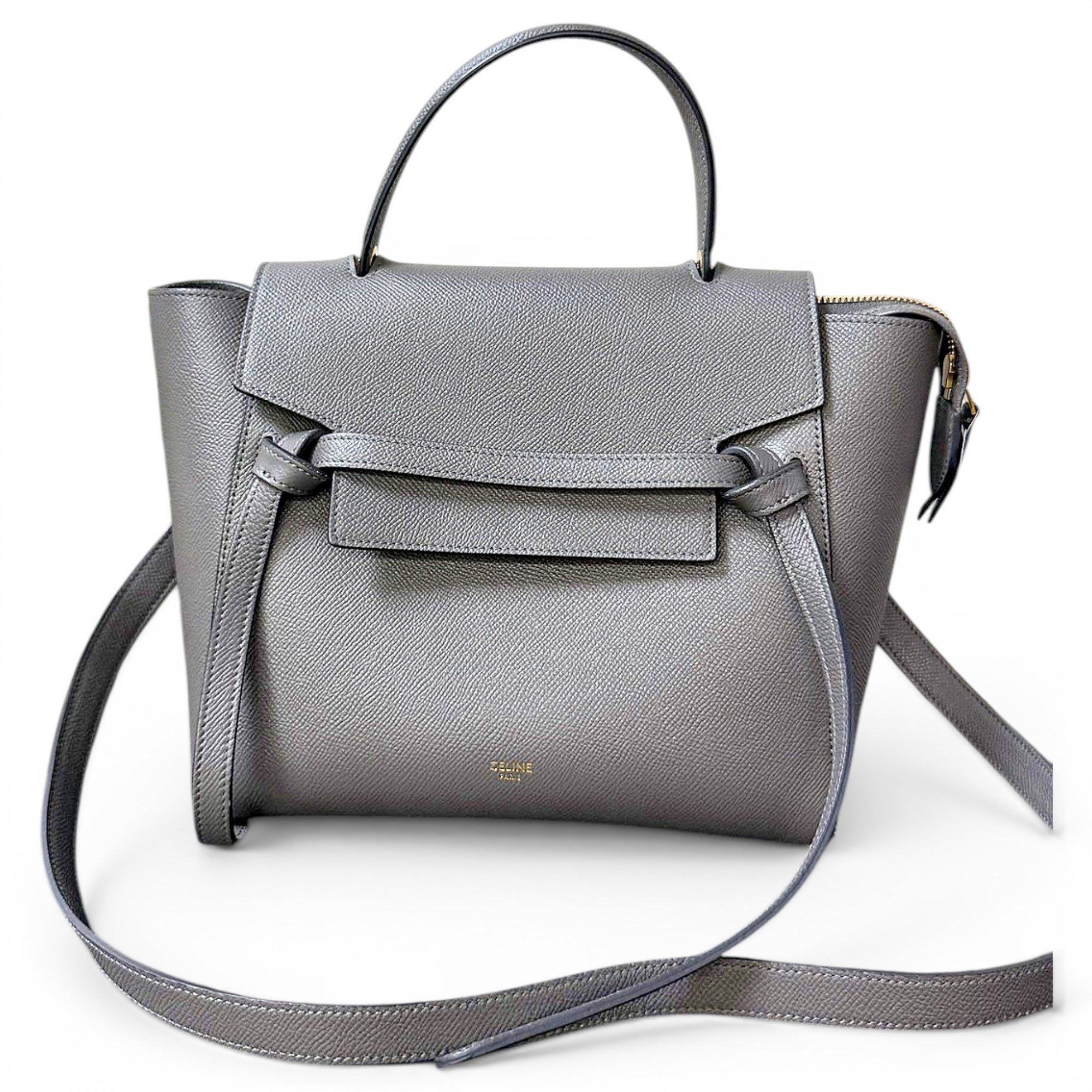 Belt leather handbag