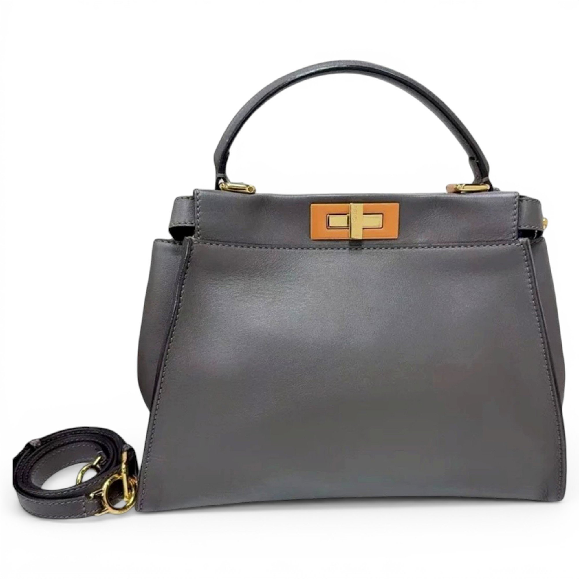 Peekaboo leather handbag