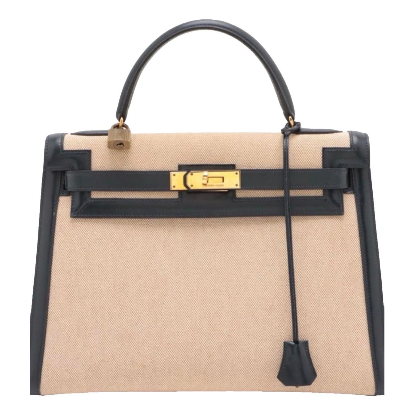 Hermes Kelly 32 Handbag Toile So H