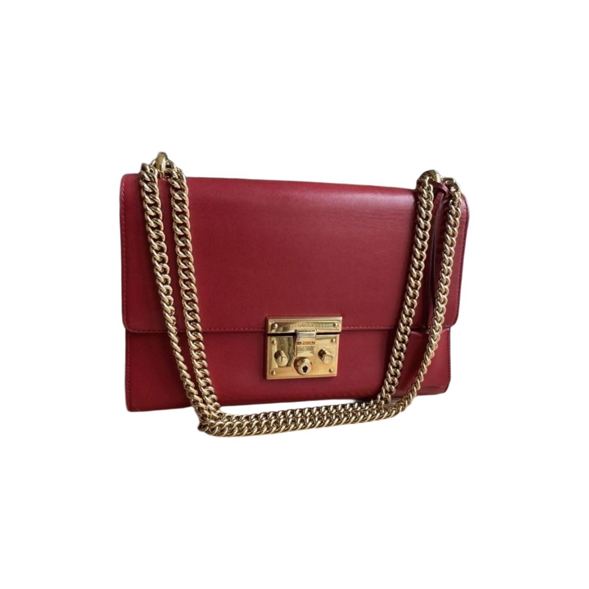 Padlock leather handbag