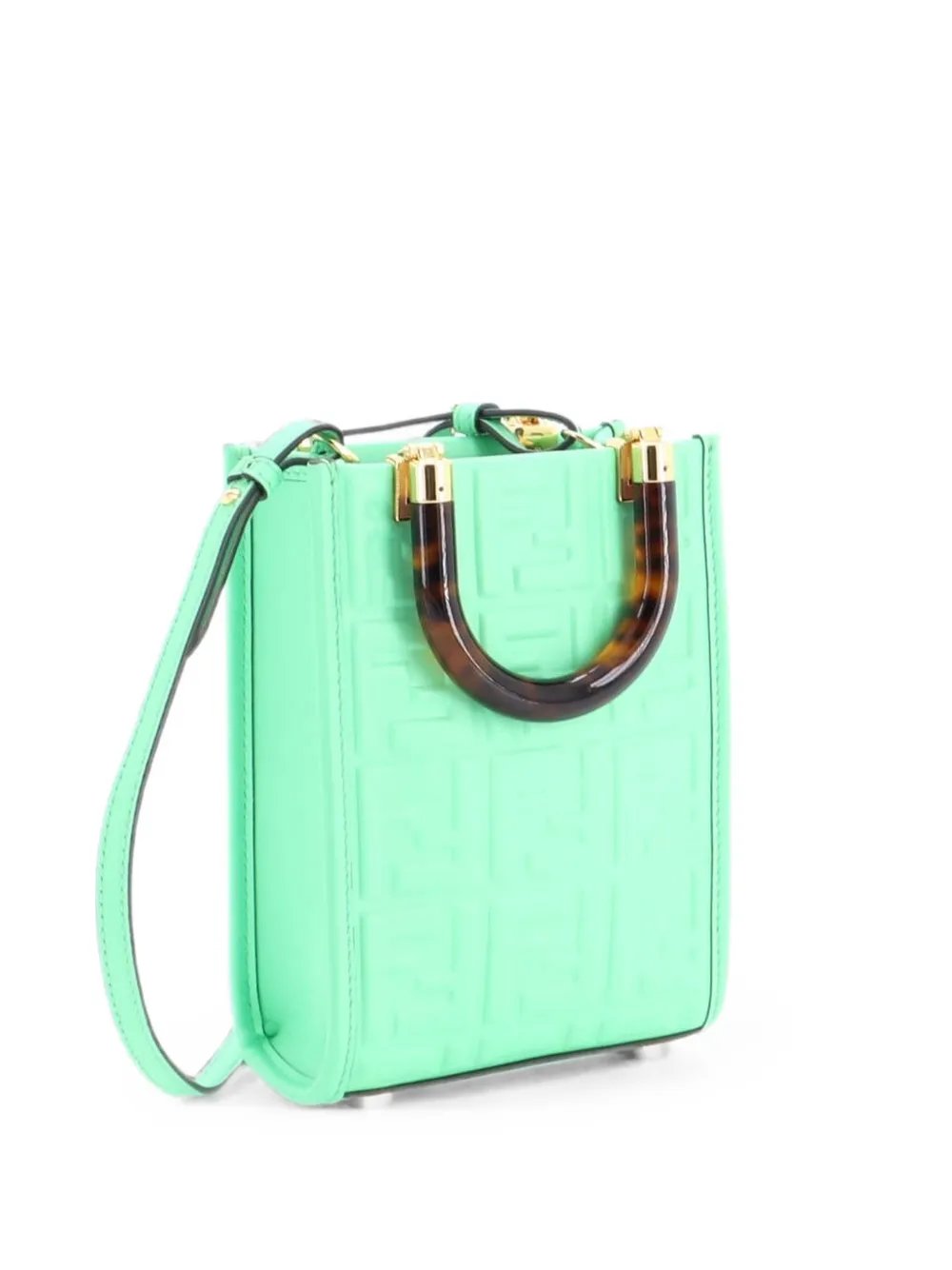 Sunshine Shopper Zucca Embossed Leather Mini tote bag