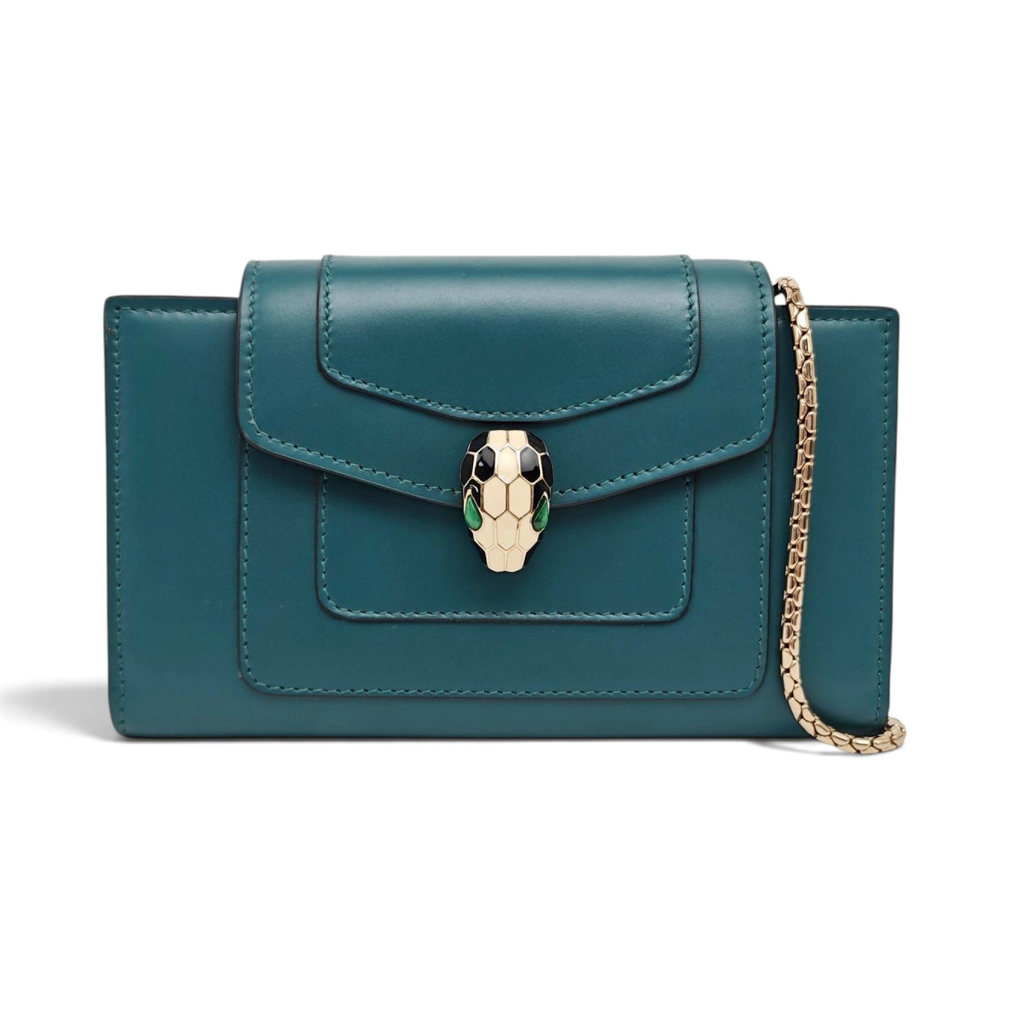 Serpenti leather handbag