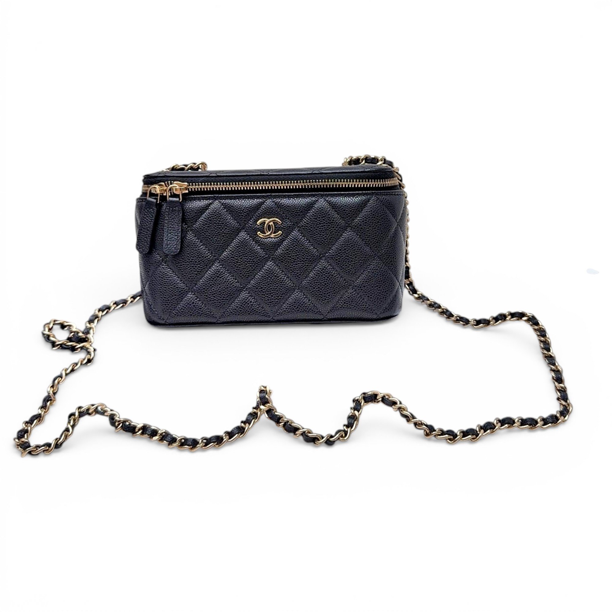 Vanity leather handbag