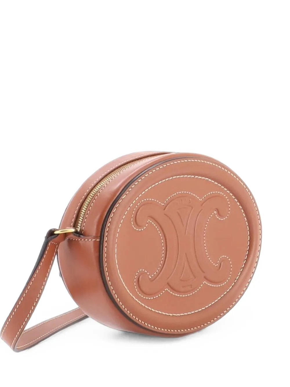 Triomphe Oval Leather Mini crossbody bag
