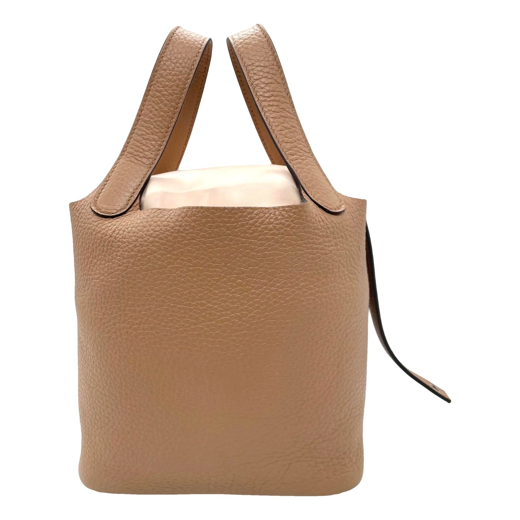 Picotin leather tote