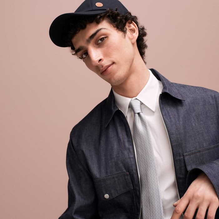 Gris H Oblique Tie