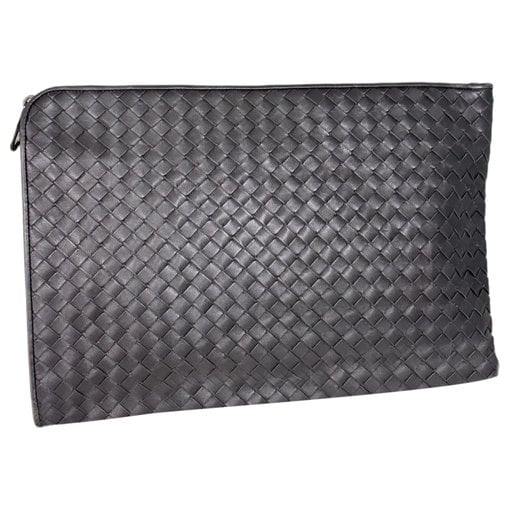 Leather clutch bag