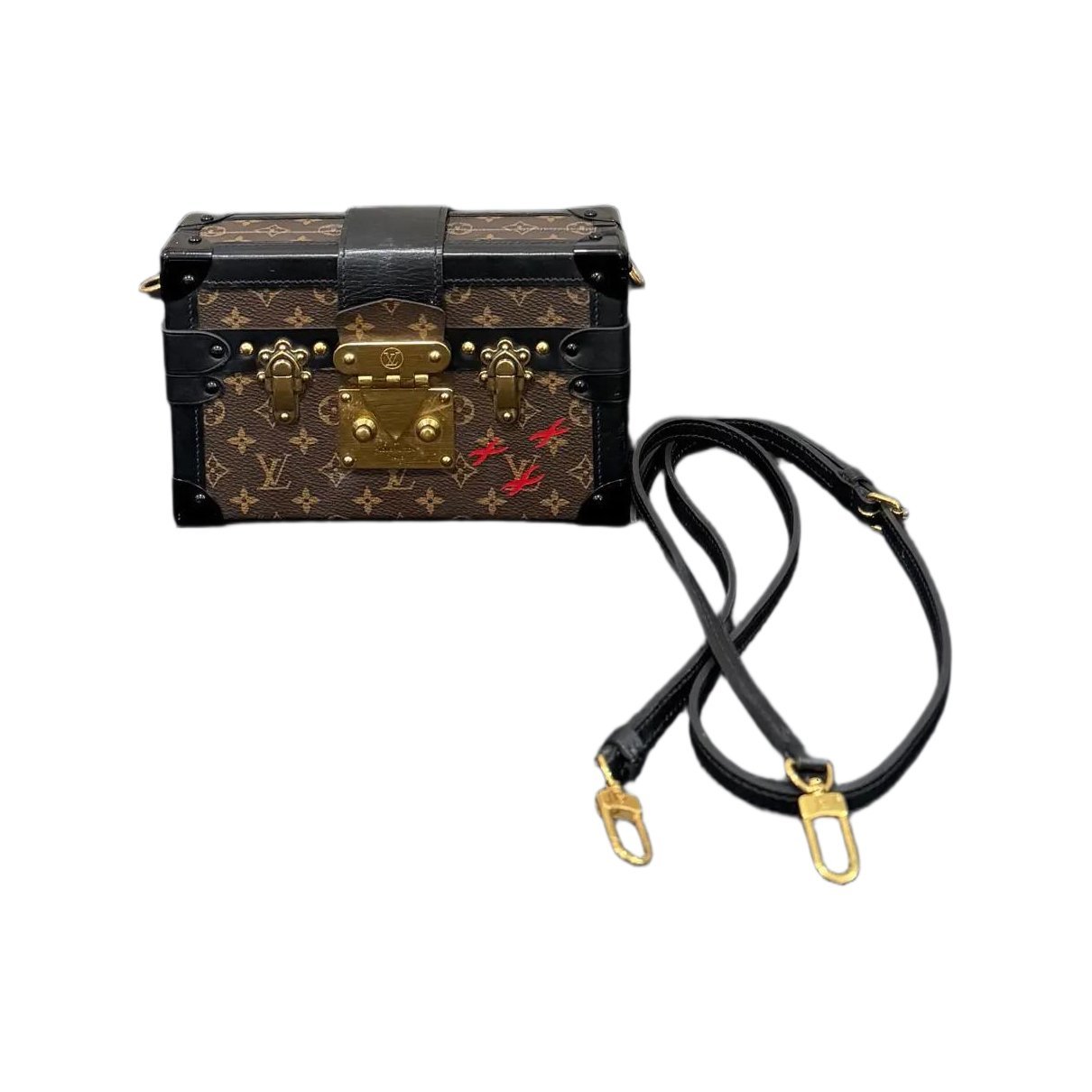 Petite Malle vinyl crossbody bag