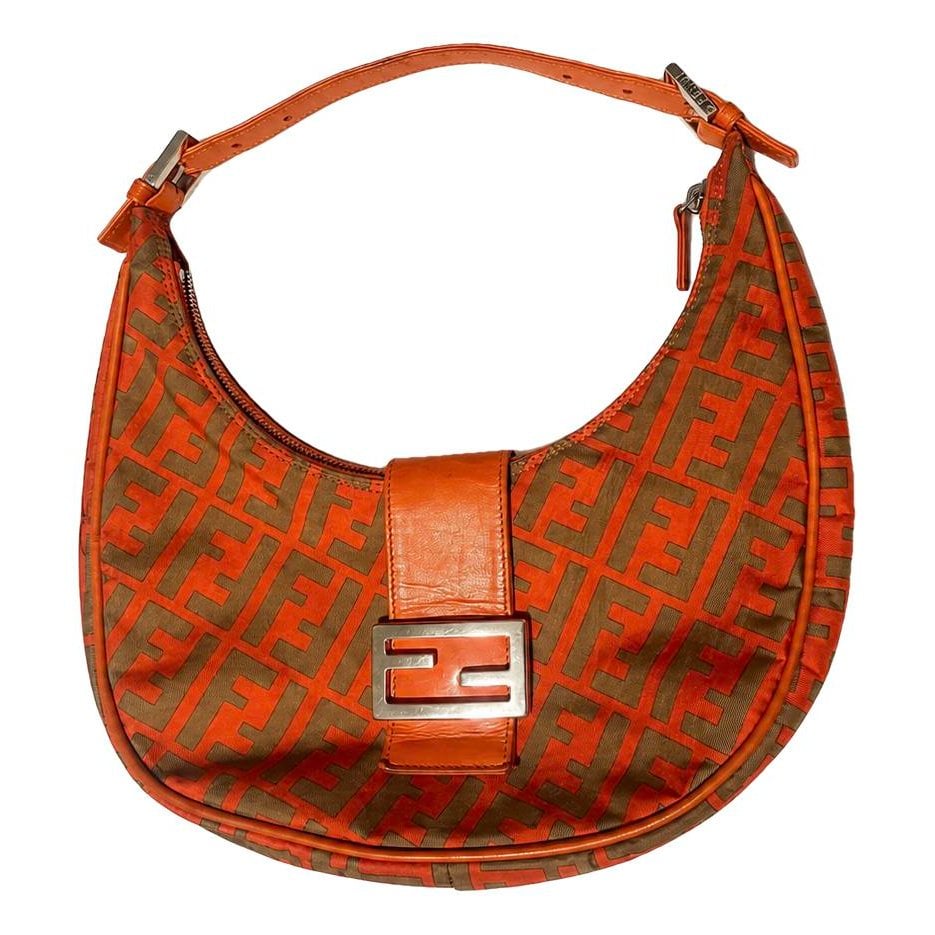 Croissant Vintage cloth handbag