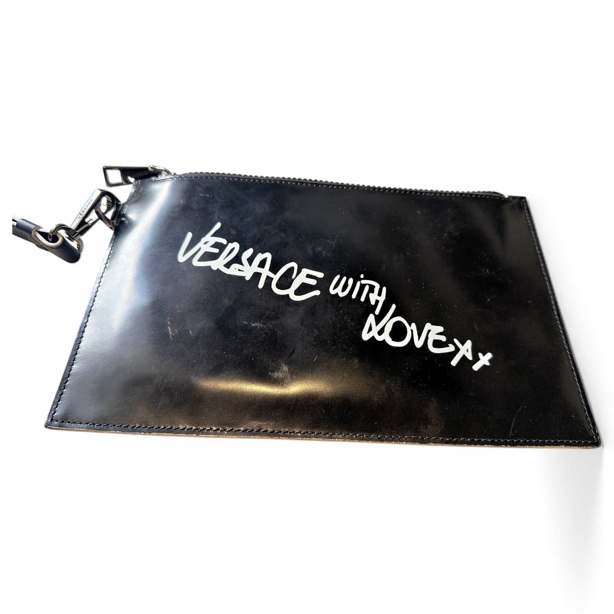Vegan leather clutch bag