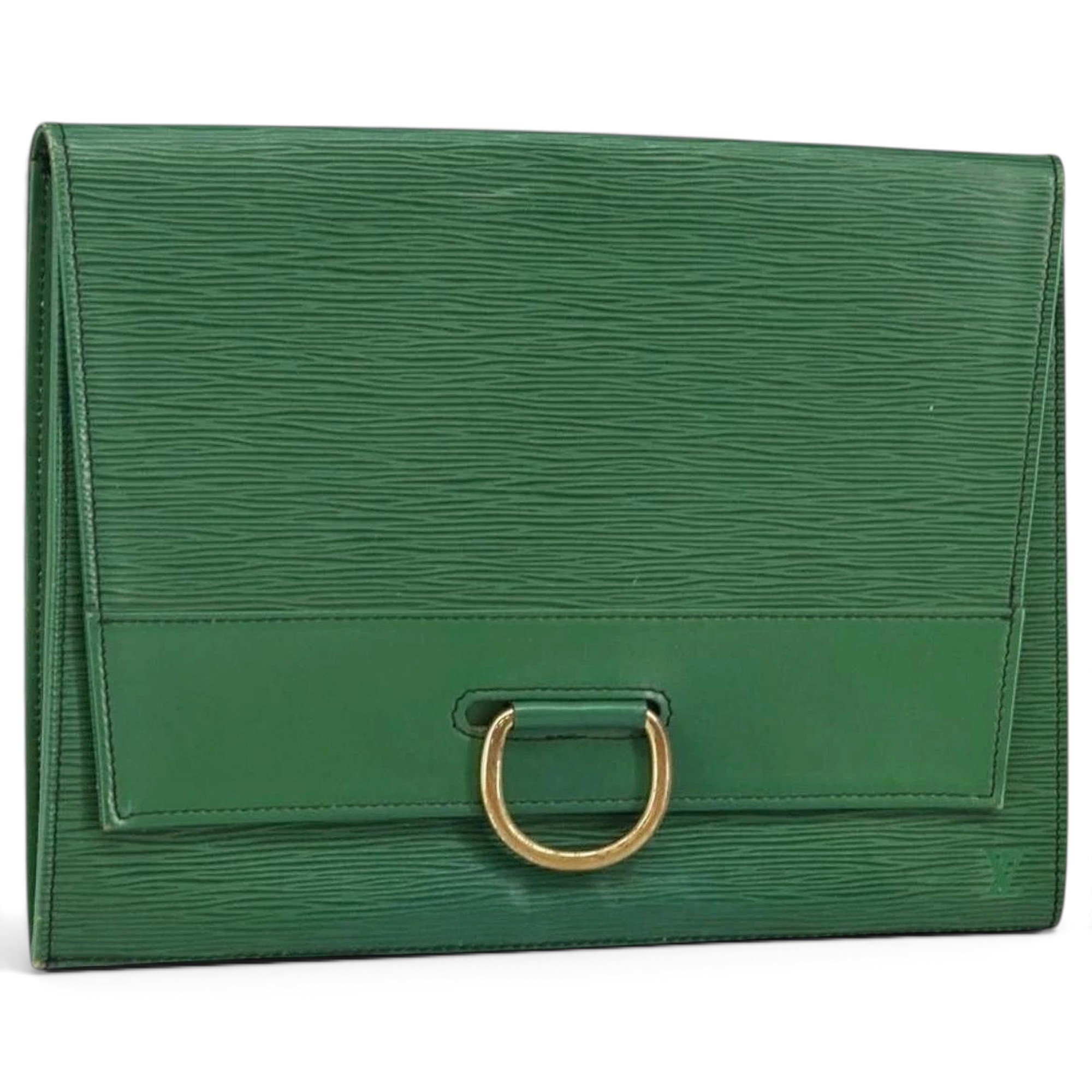Leather clutch bag