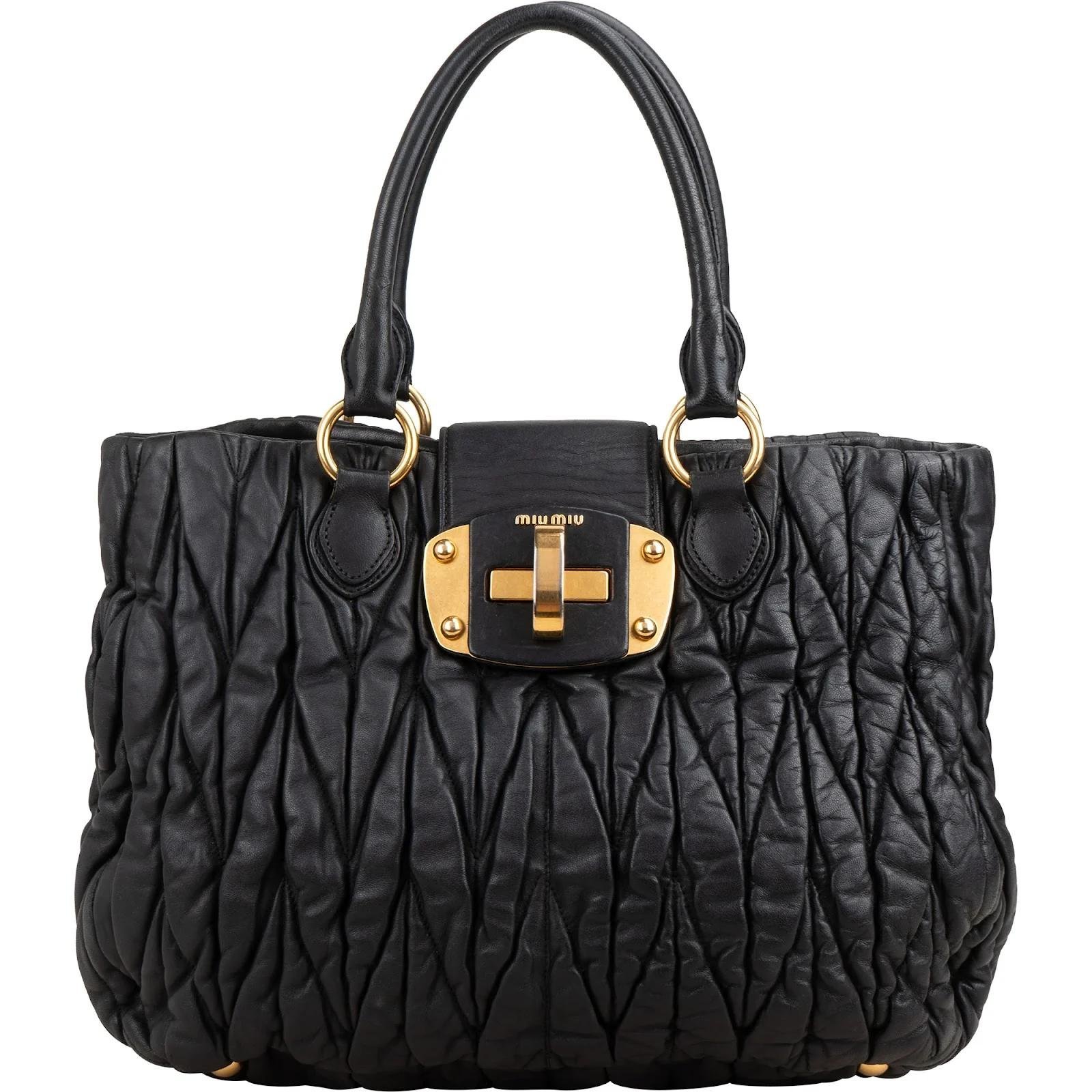 Coffer leather handbag