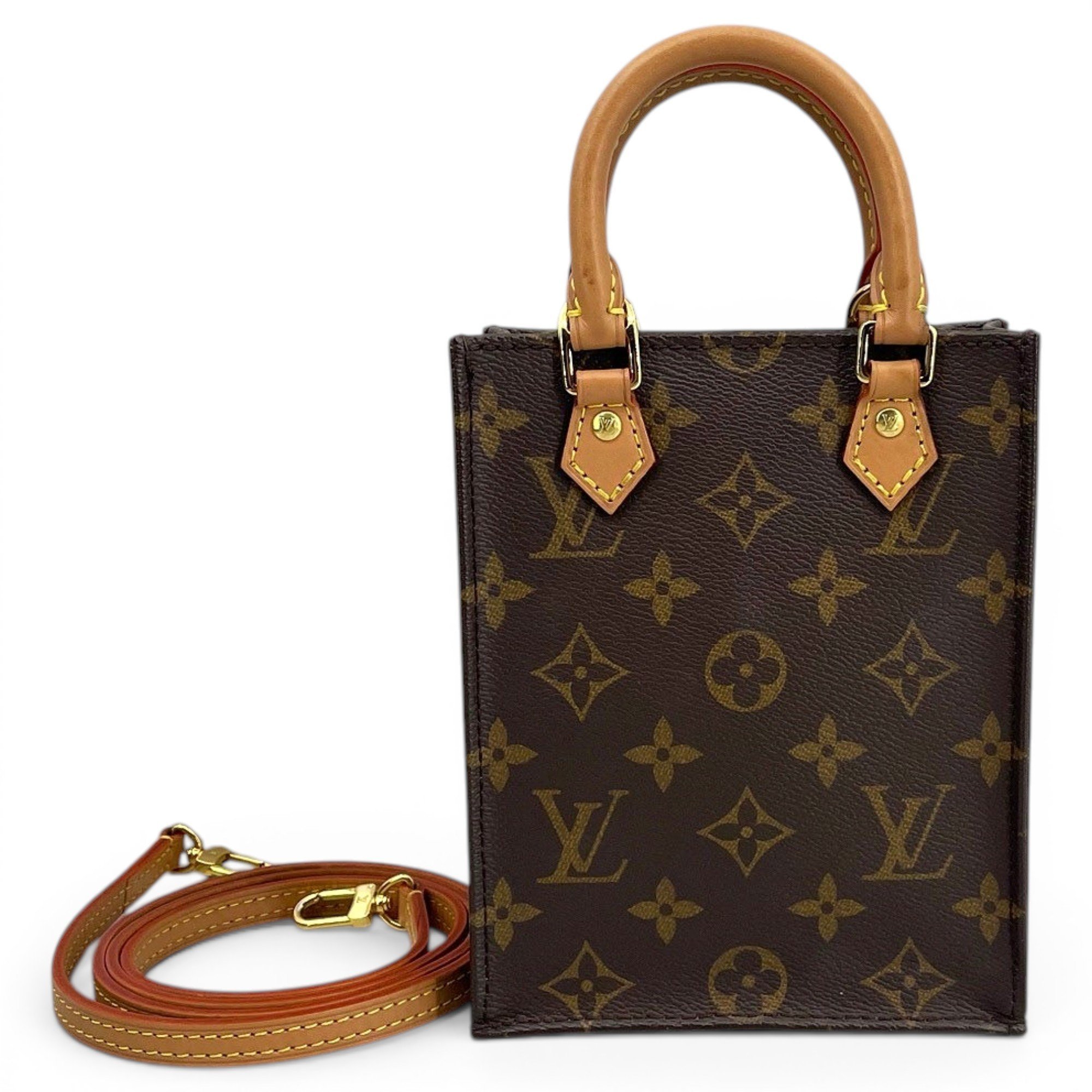 Plat leather handbag