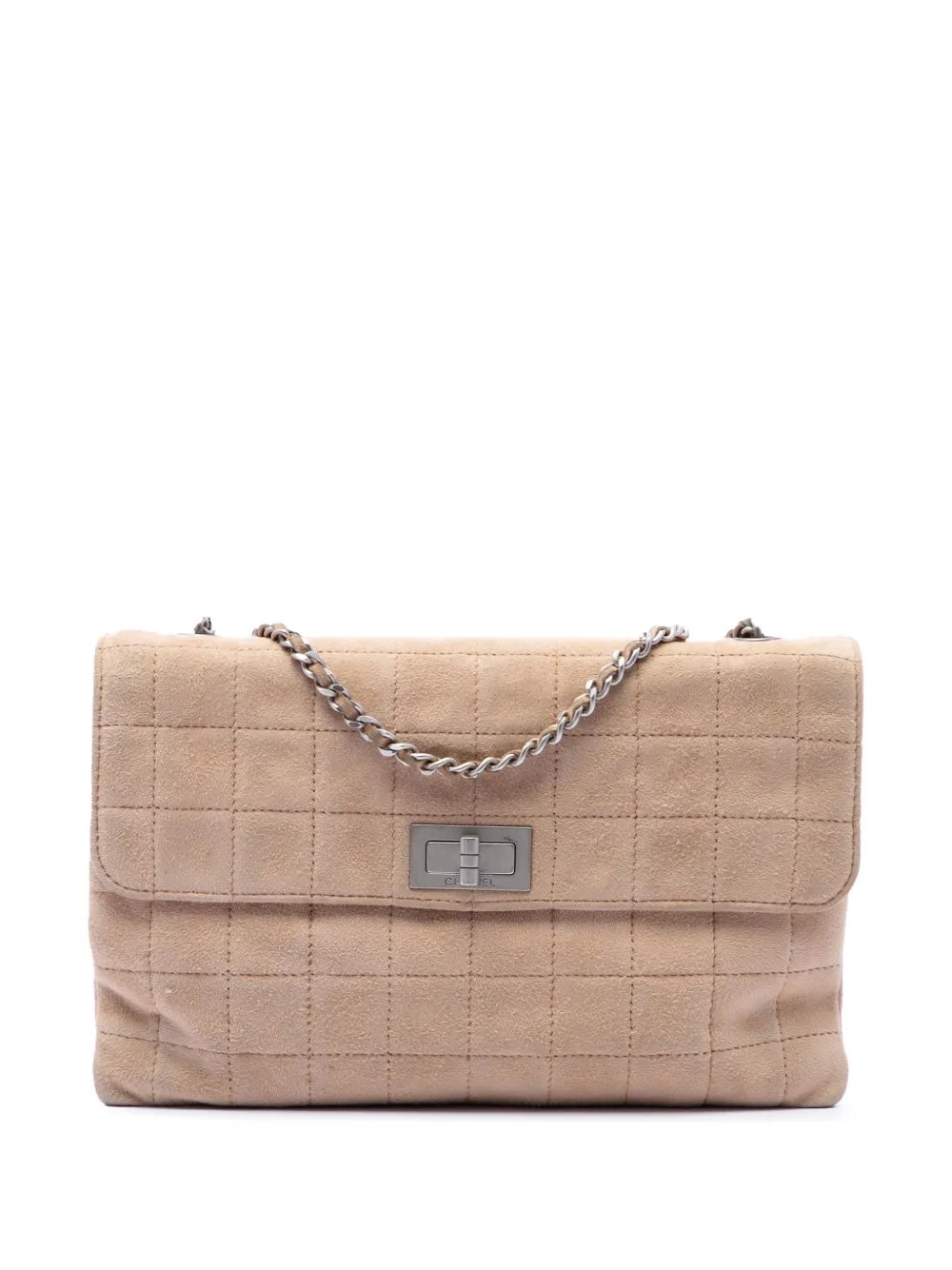 2000-2002 Choco Bar Suede Mademoiselle Turnlock Flap shoulder bag