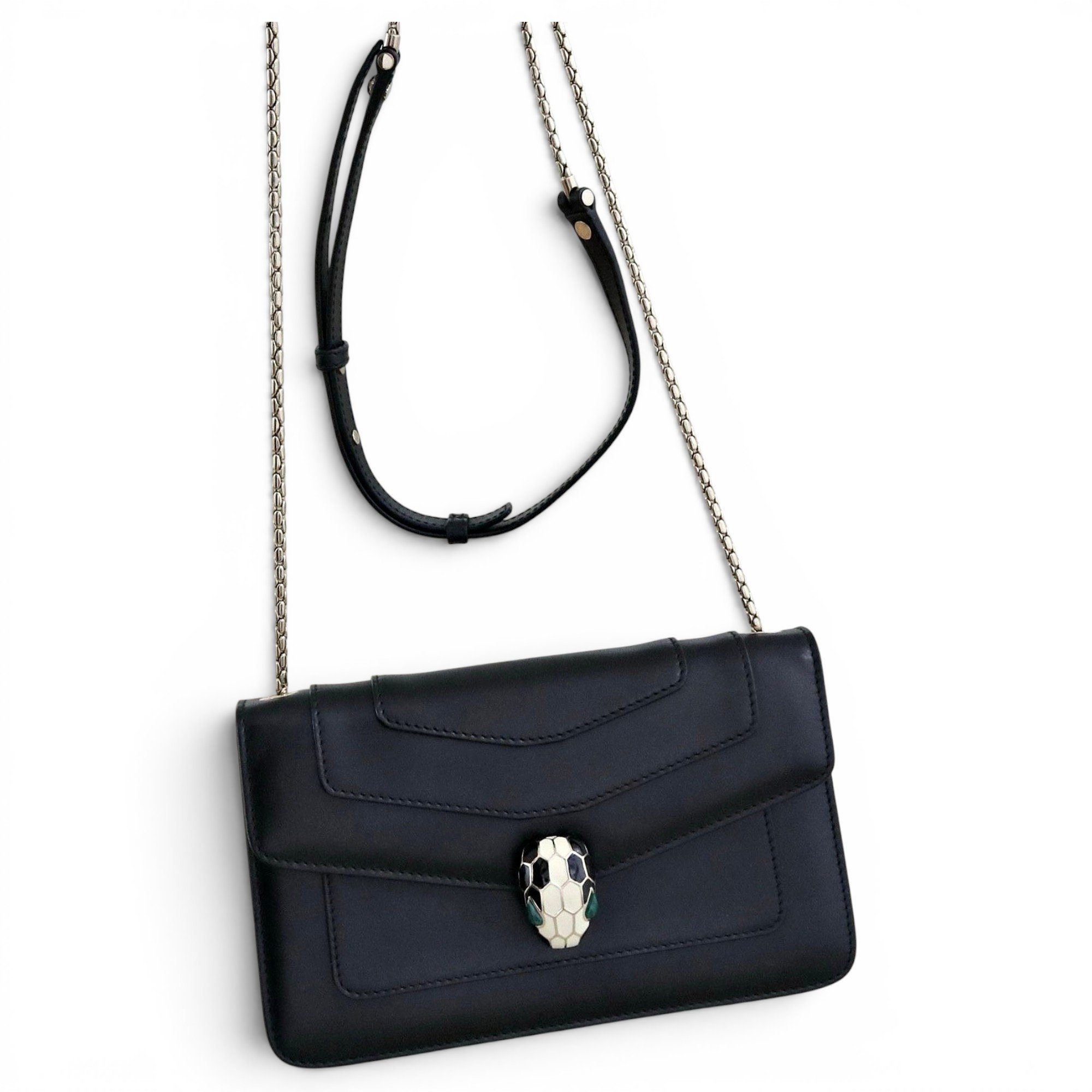 Serpenti leather handbag
