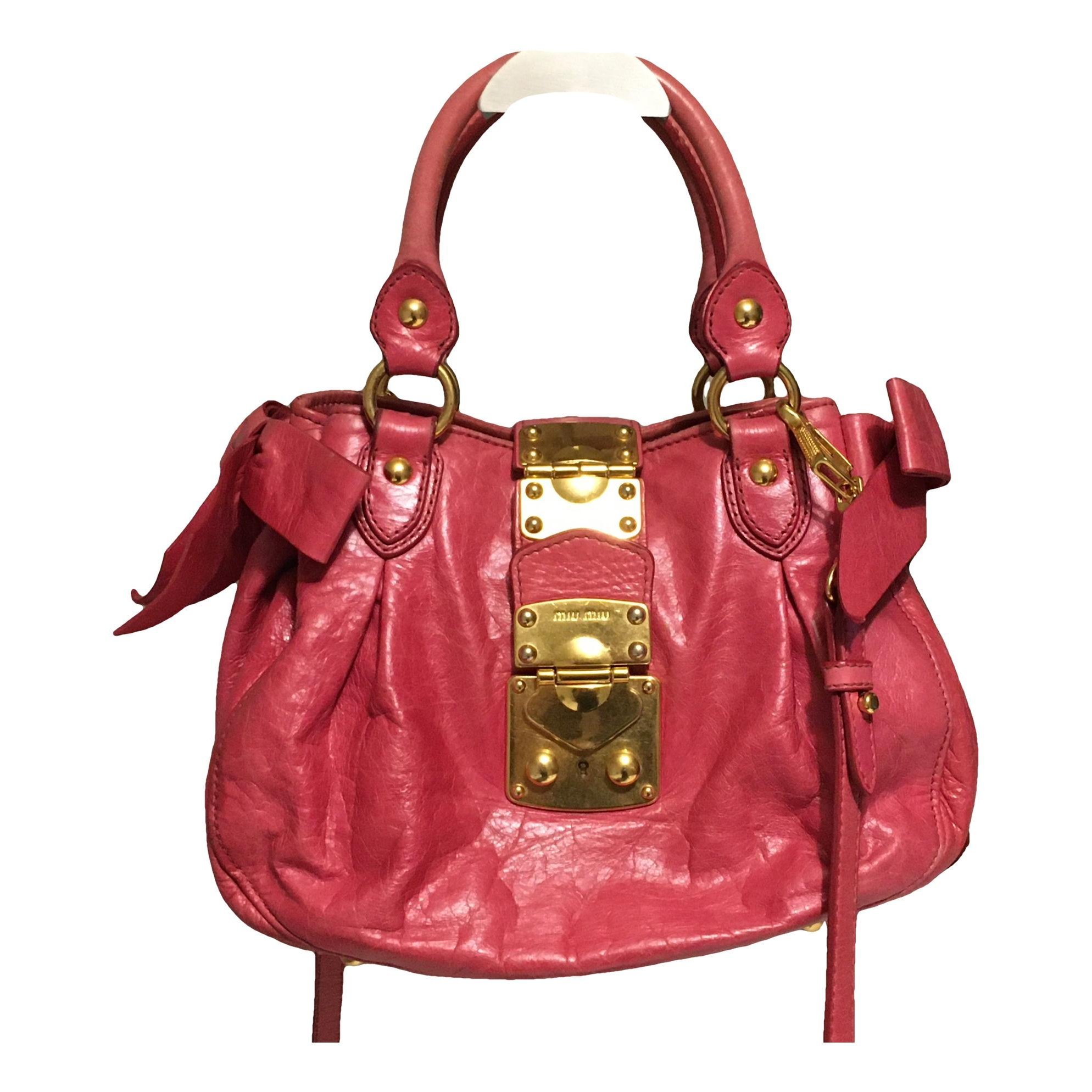 Bow bag leather handbag
