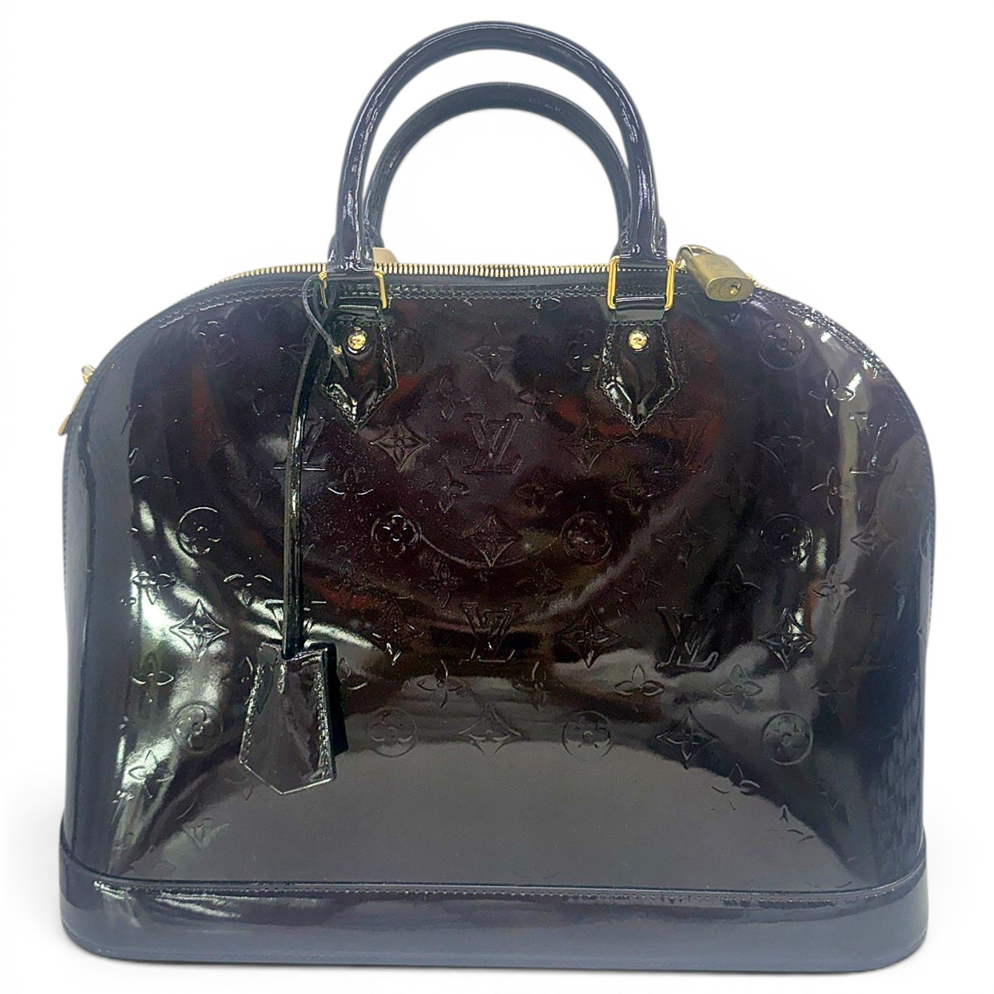 Louis Vuitton Alma patent leather handbag