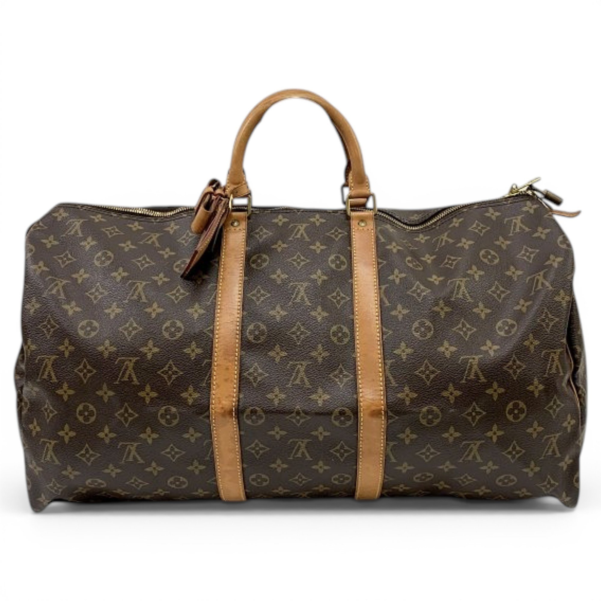 Keepall leather travel bag