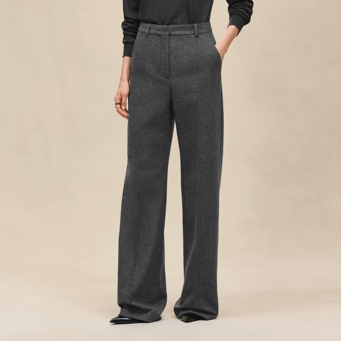 Gris Mica High-waisted Pants