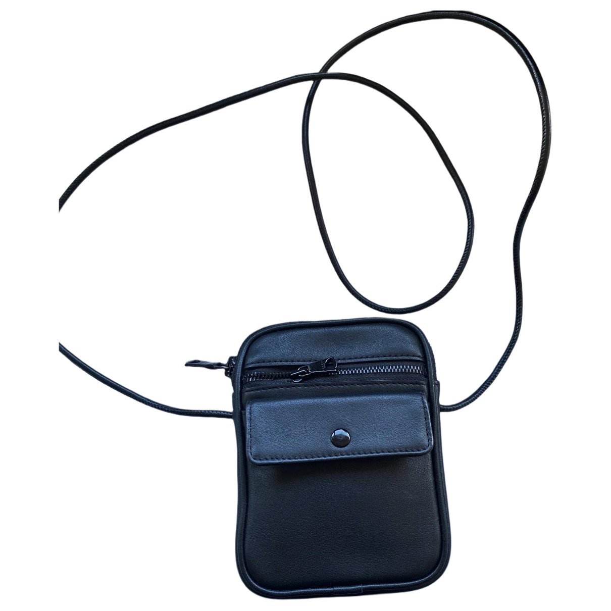 Leather clutch bag
