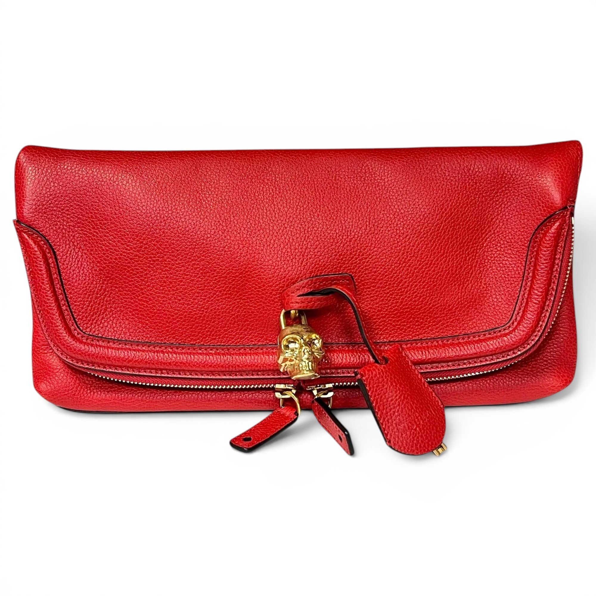 Leather clutch bag