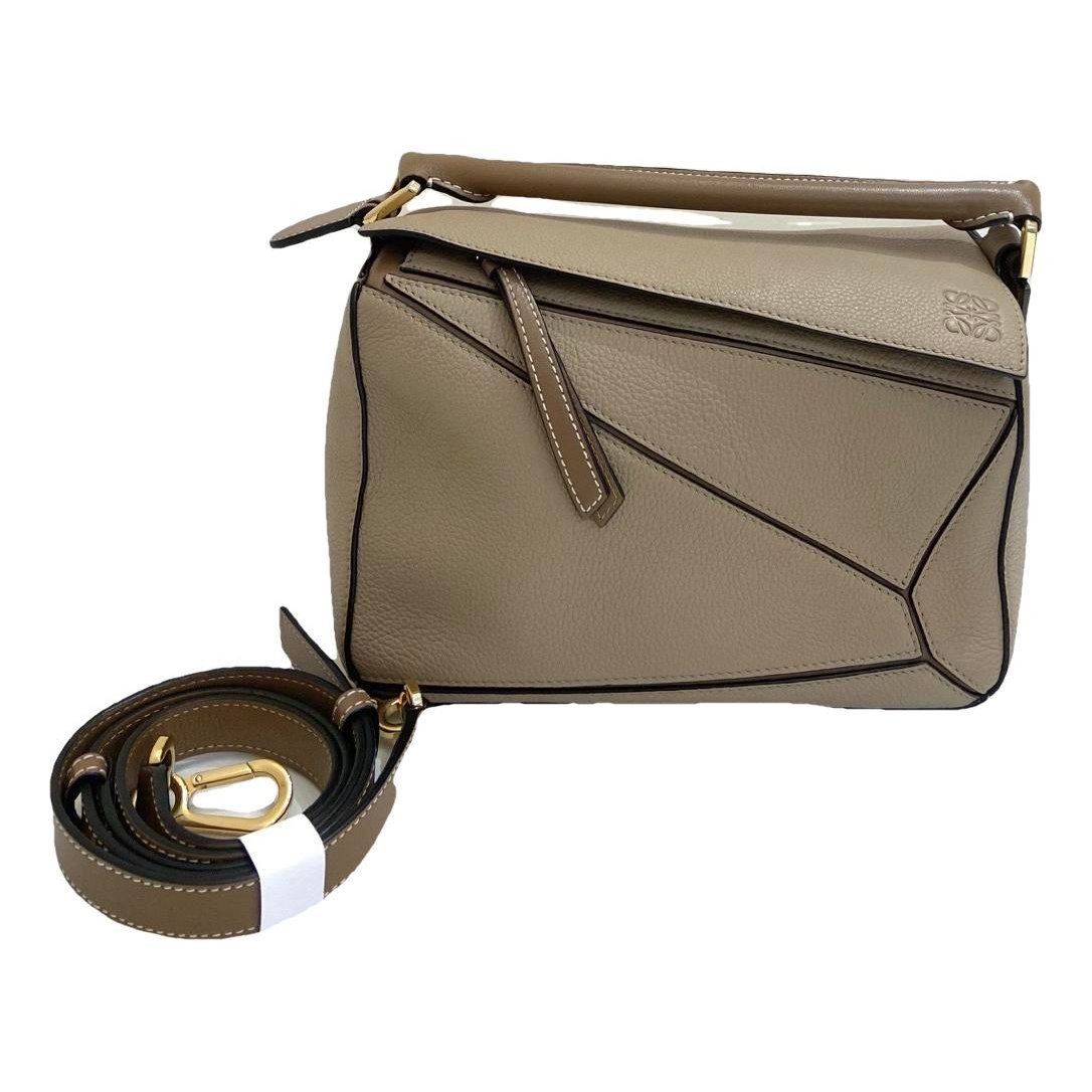 Puzzle leather handbag