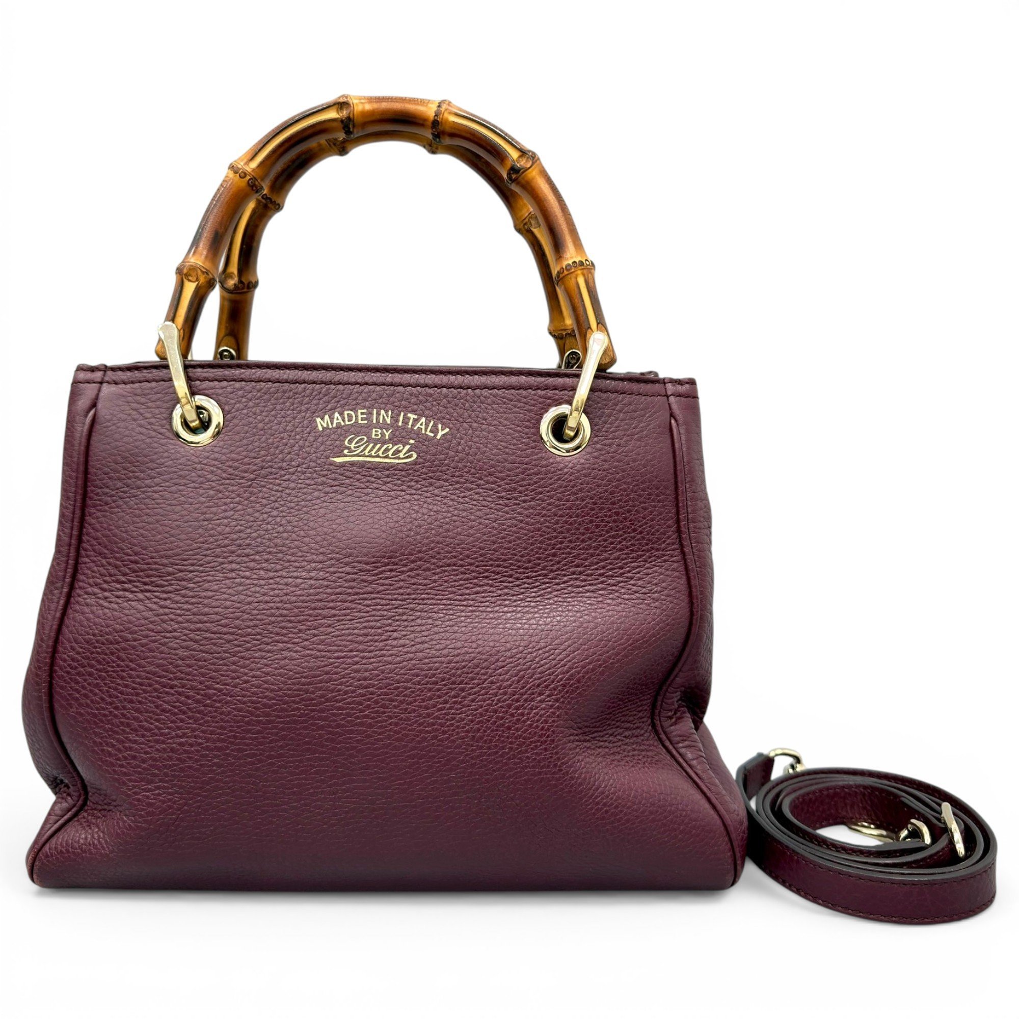 Bamboo leather handbag