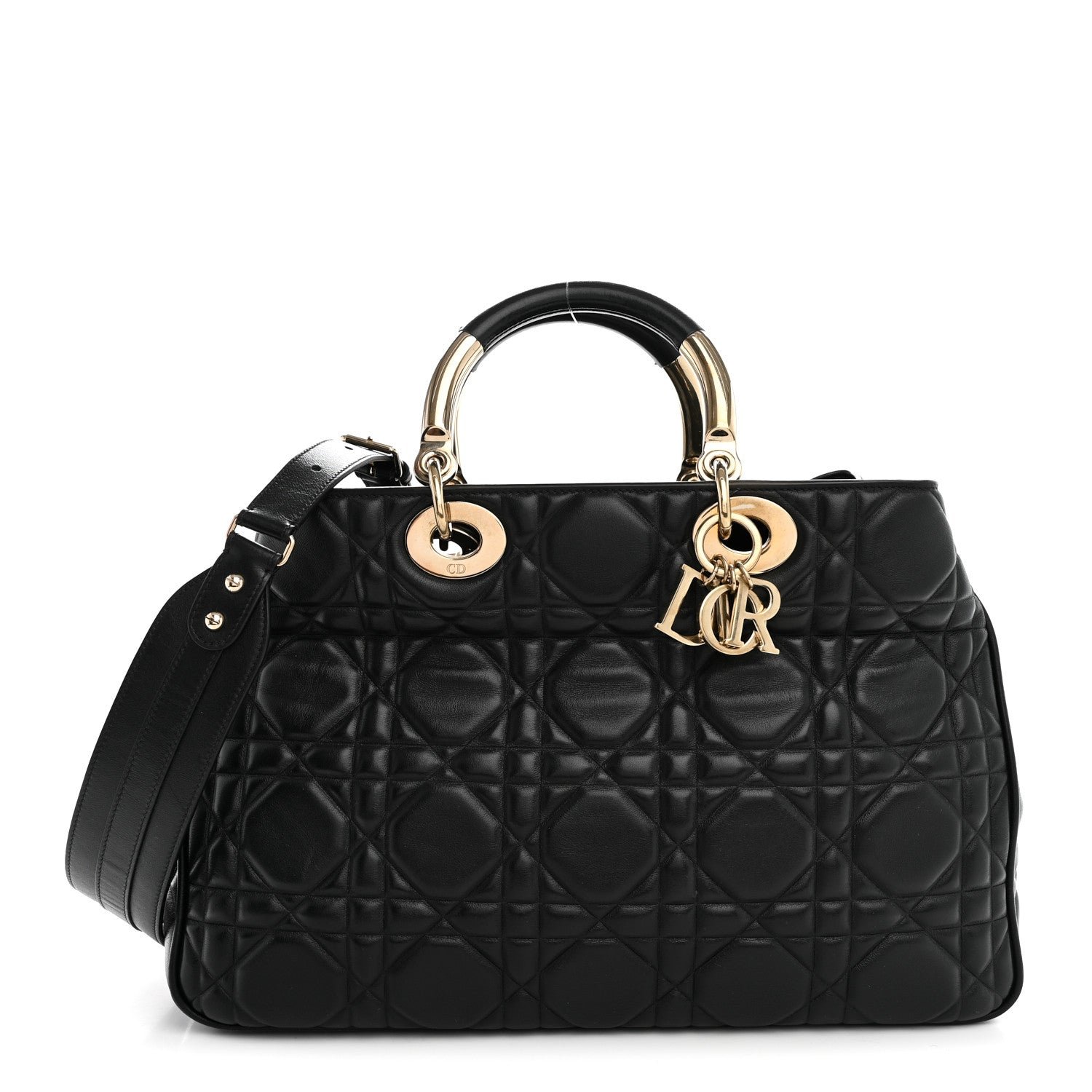 Christian Dior Calfskin Cannage Large The Lady 95.22 Black