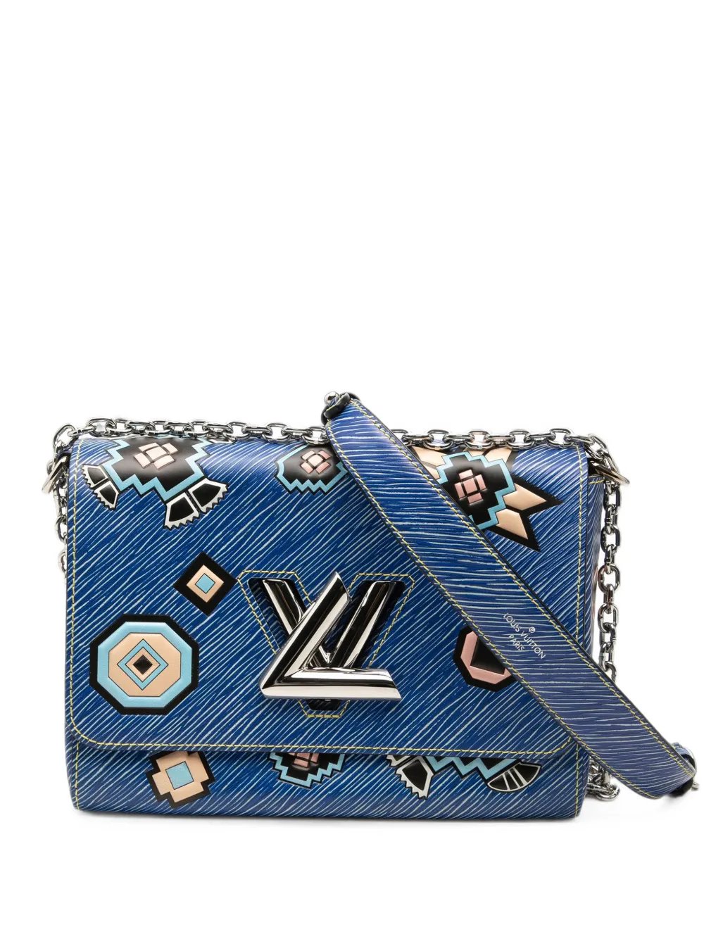 2015 Epi Denim Azteque Twist MM crossbody bag