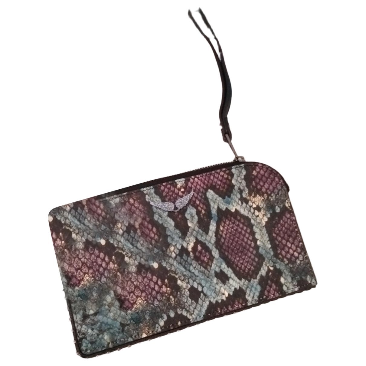 Leather clutch bag