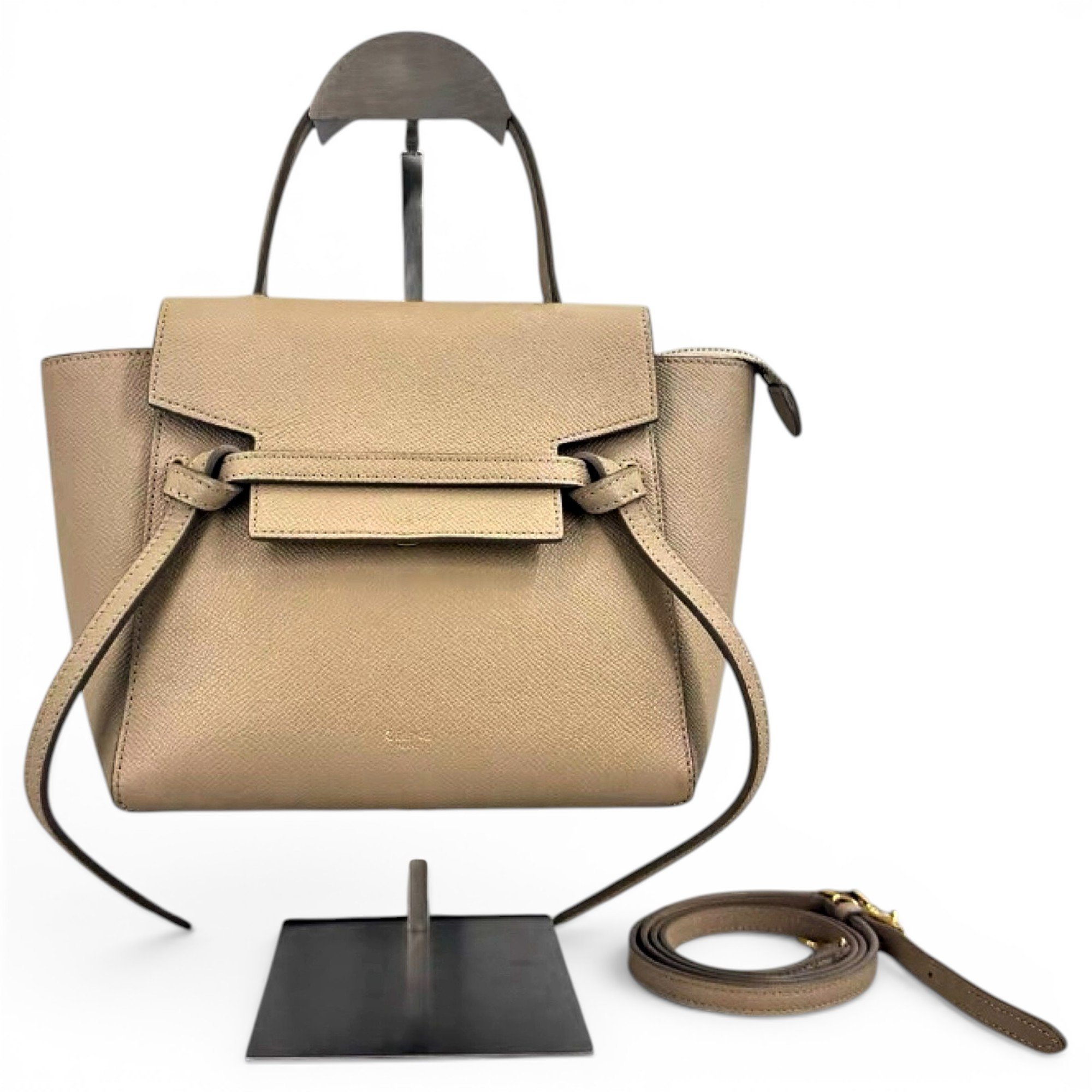 Belt leather handbag