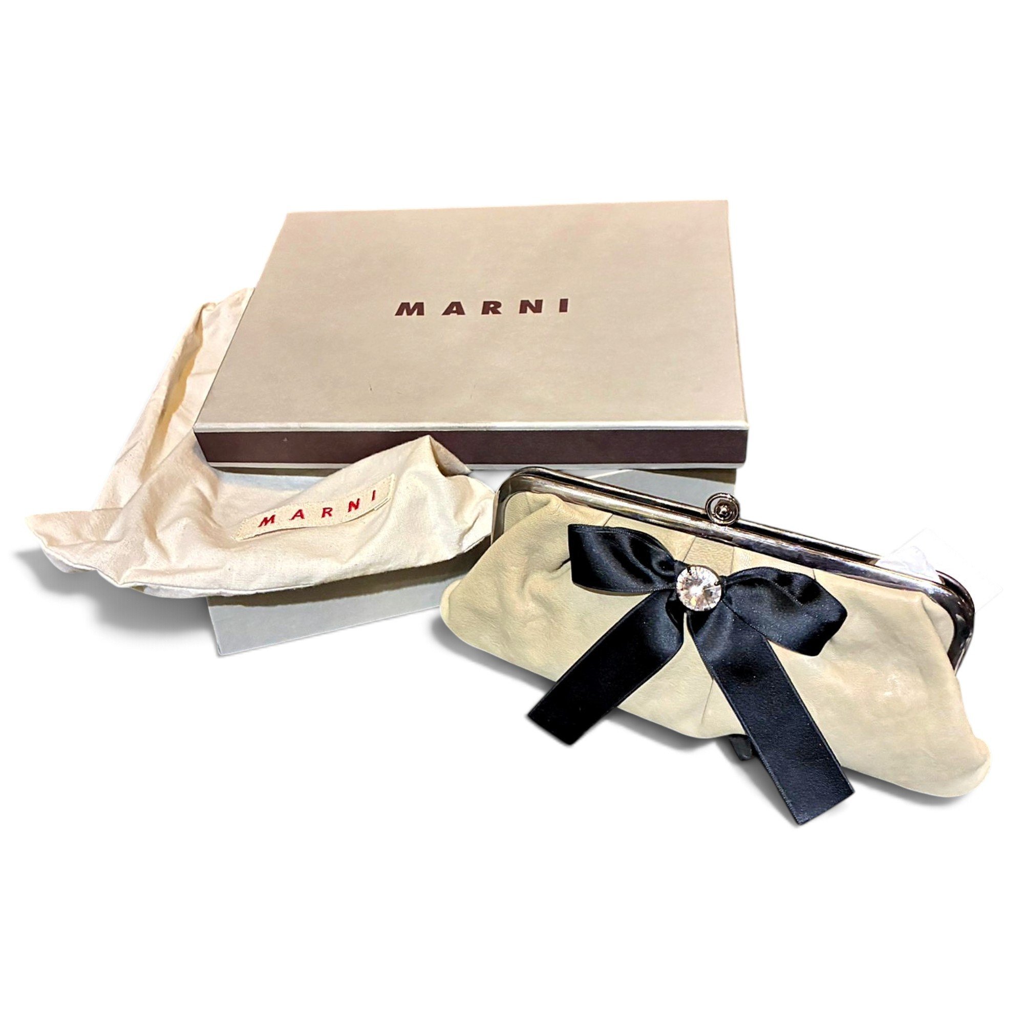 Leather clutch bag