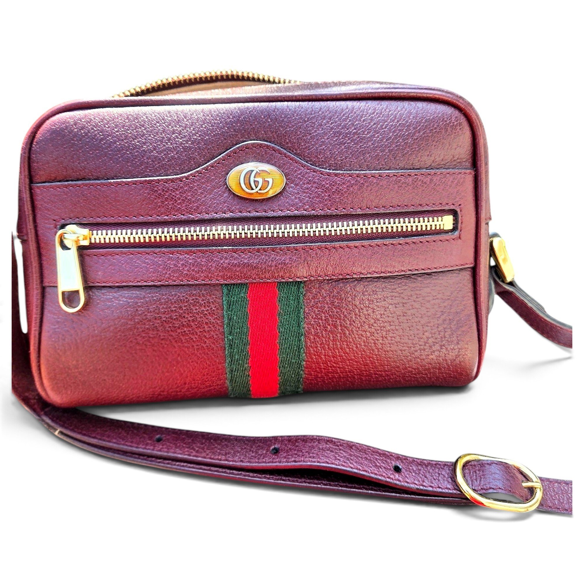 Ophidia leather crossbody bag