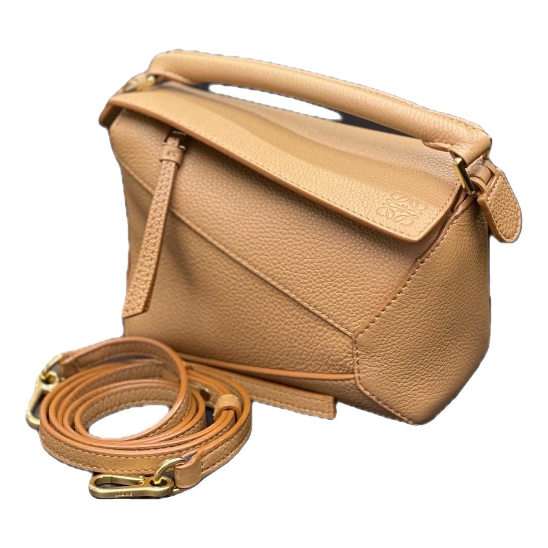 Puzzle leather handbag