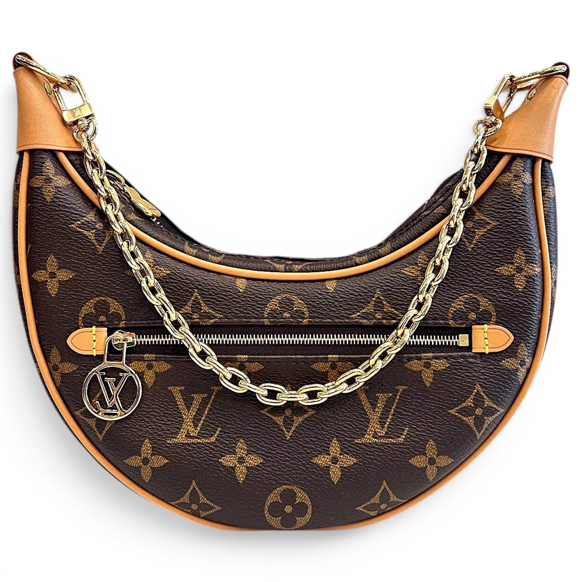 Loop leather handbag