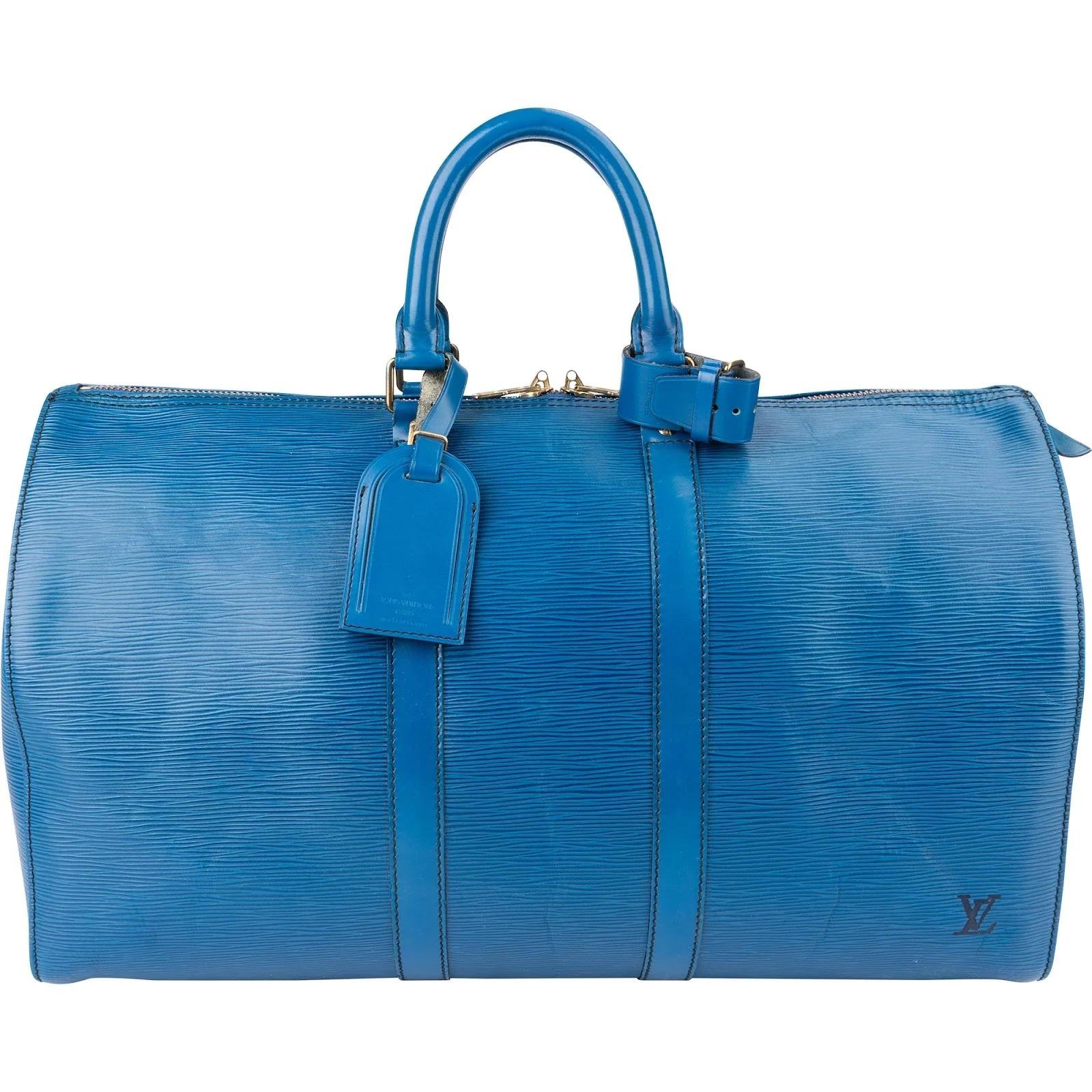 Keepall leather travel bag