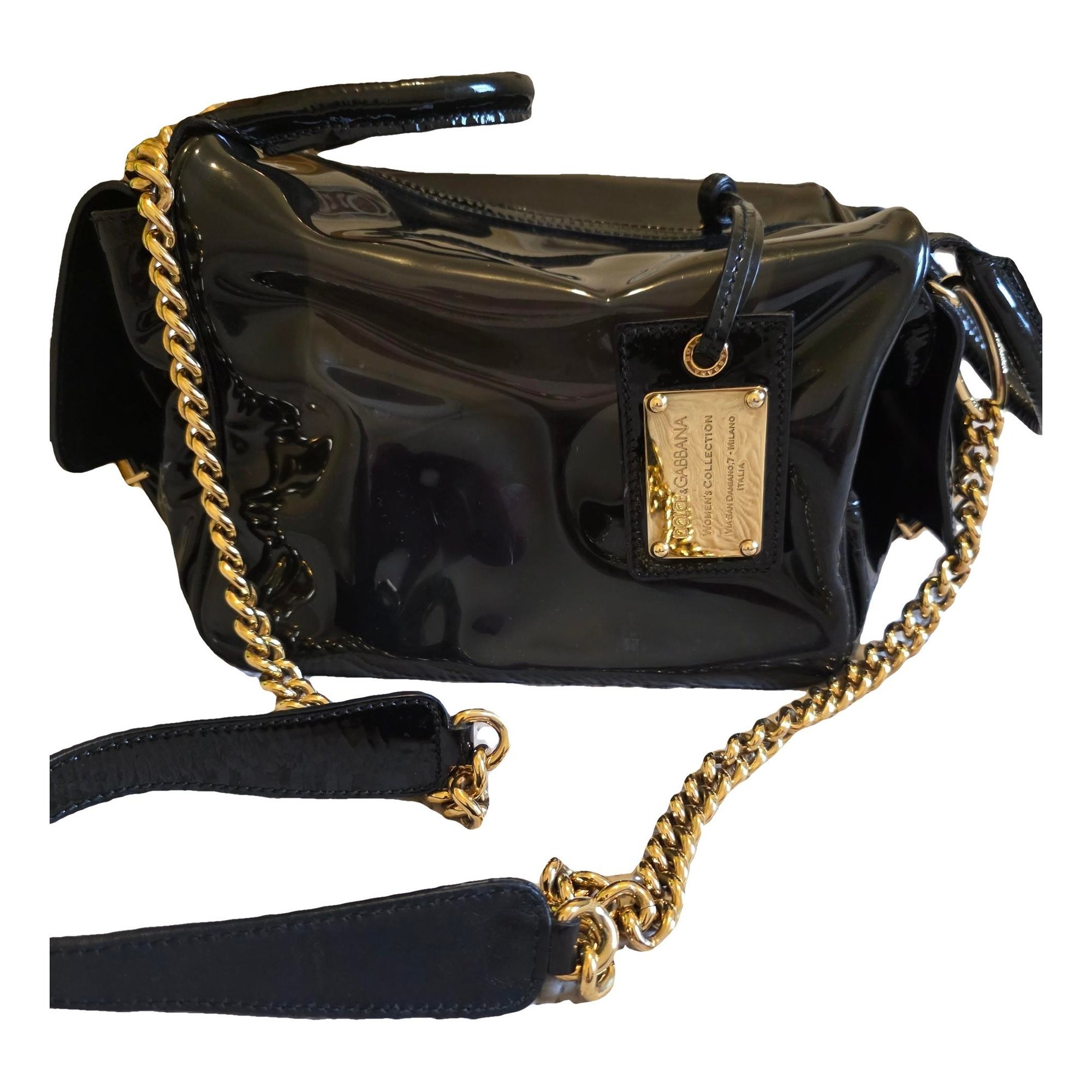 Patent leather handbag