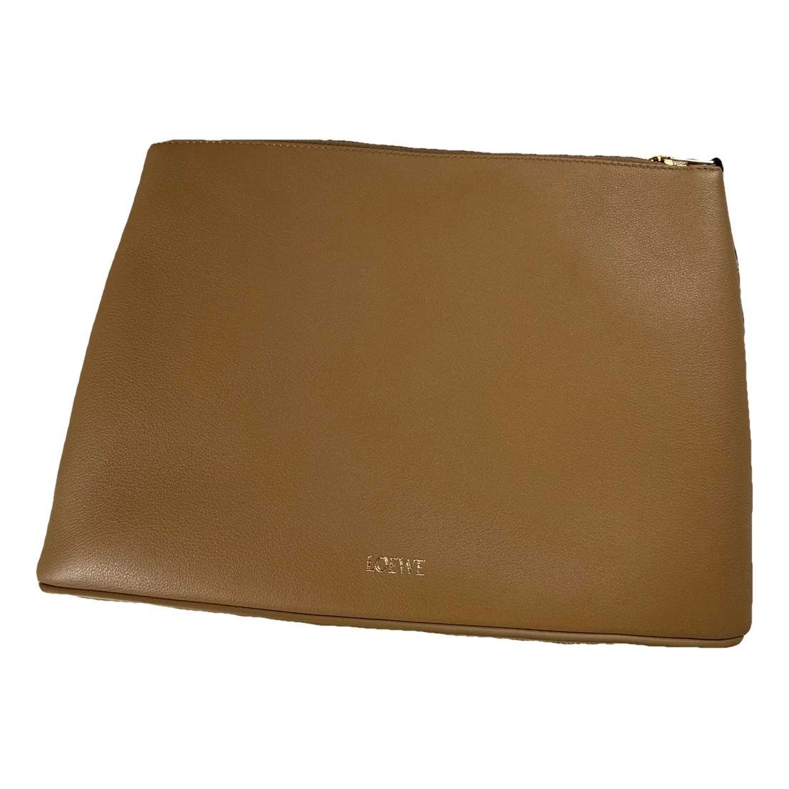 Leather clutch bag
