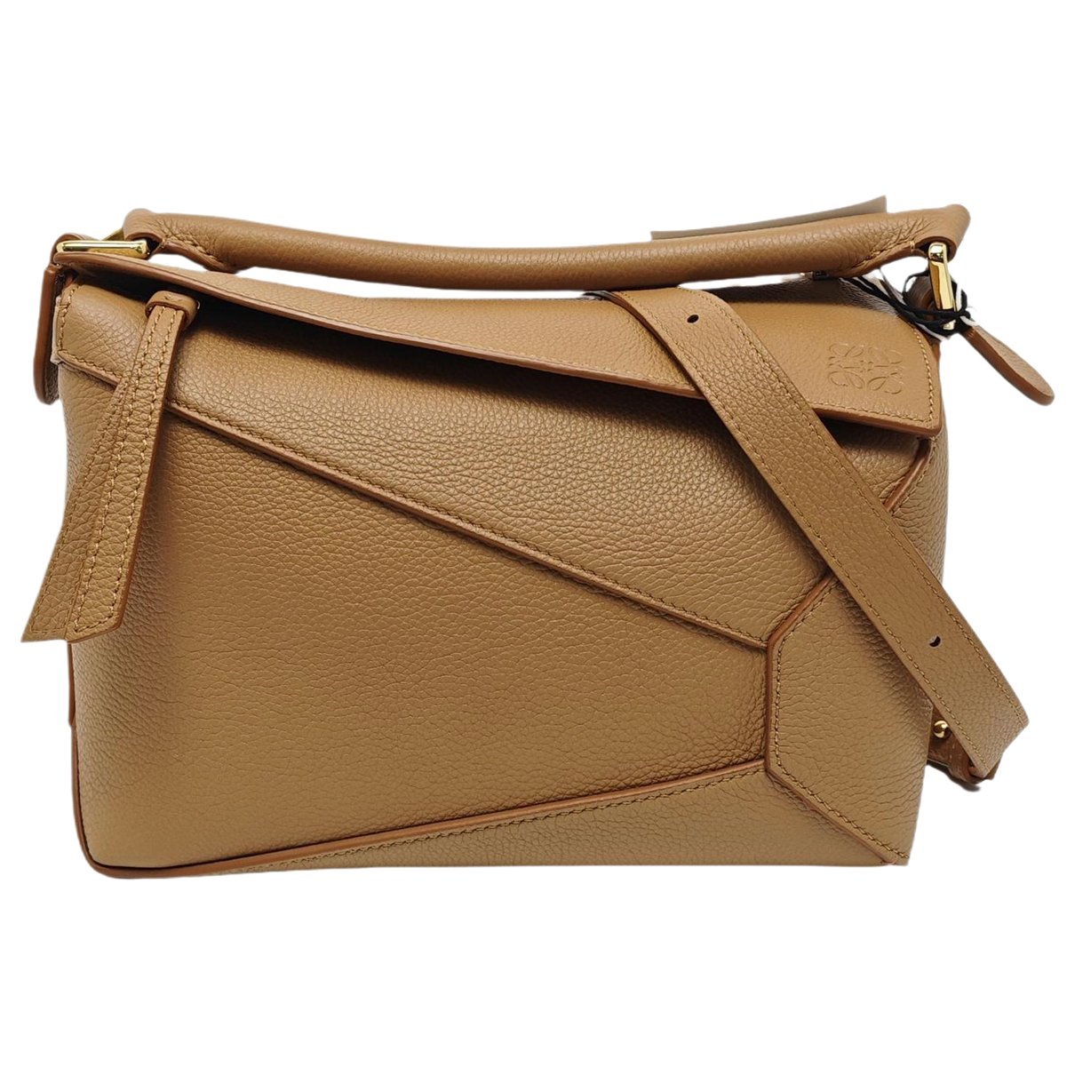 Puzzle leather handbag